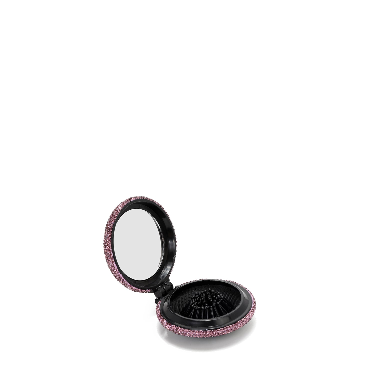 COMPACT MIRROR WITH BRUSH AND RHINESTONE (<tc>DREAM COMES TRUE</tc>)