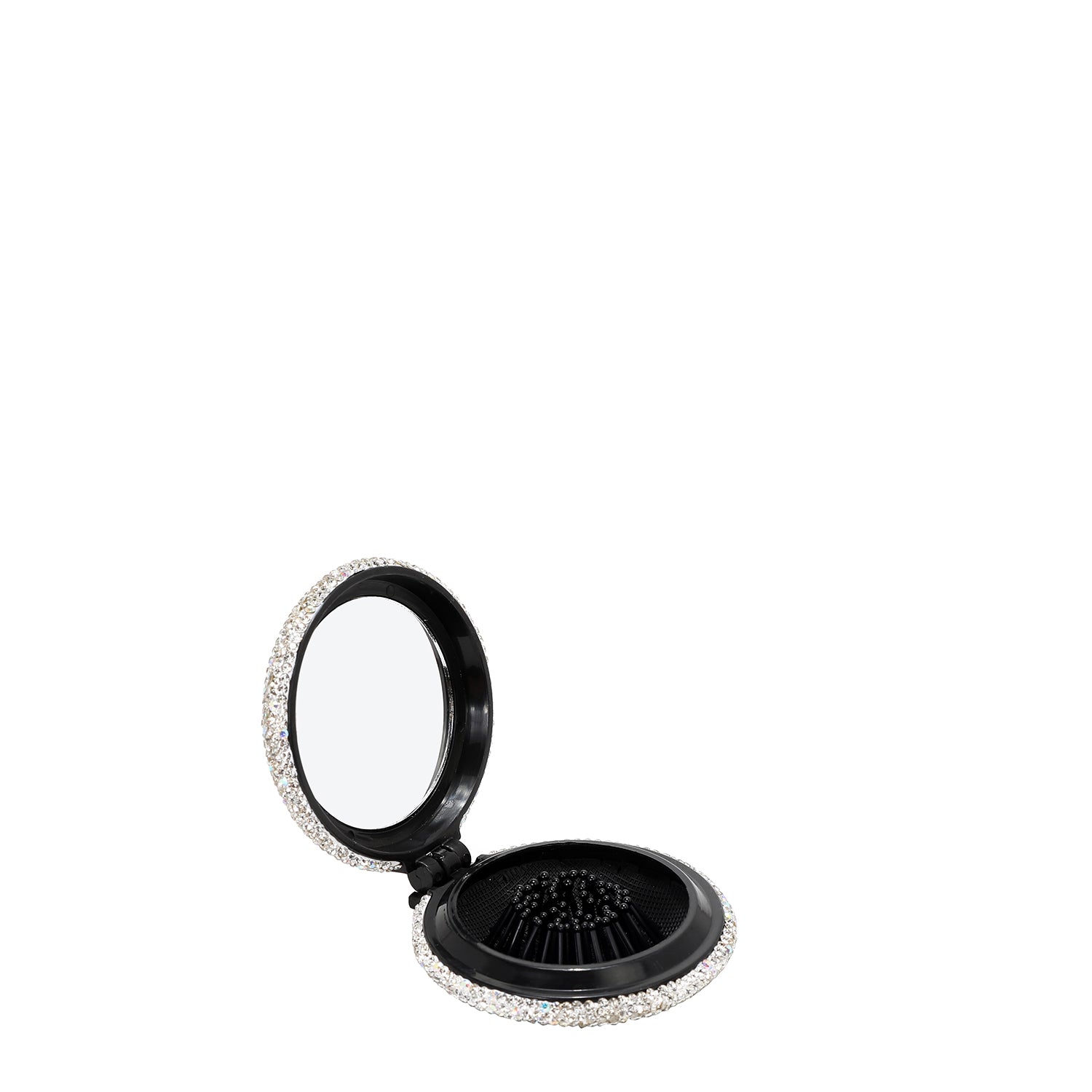 MIROIR COMPACT AVEC BROSSE ET STRASS (<tc>SAMANTHA LA BELLEZA</tc>)