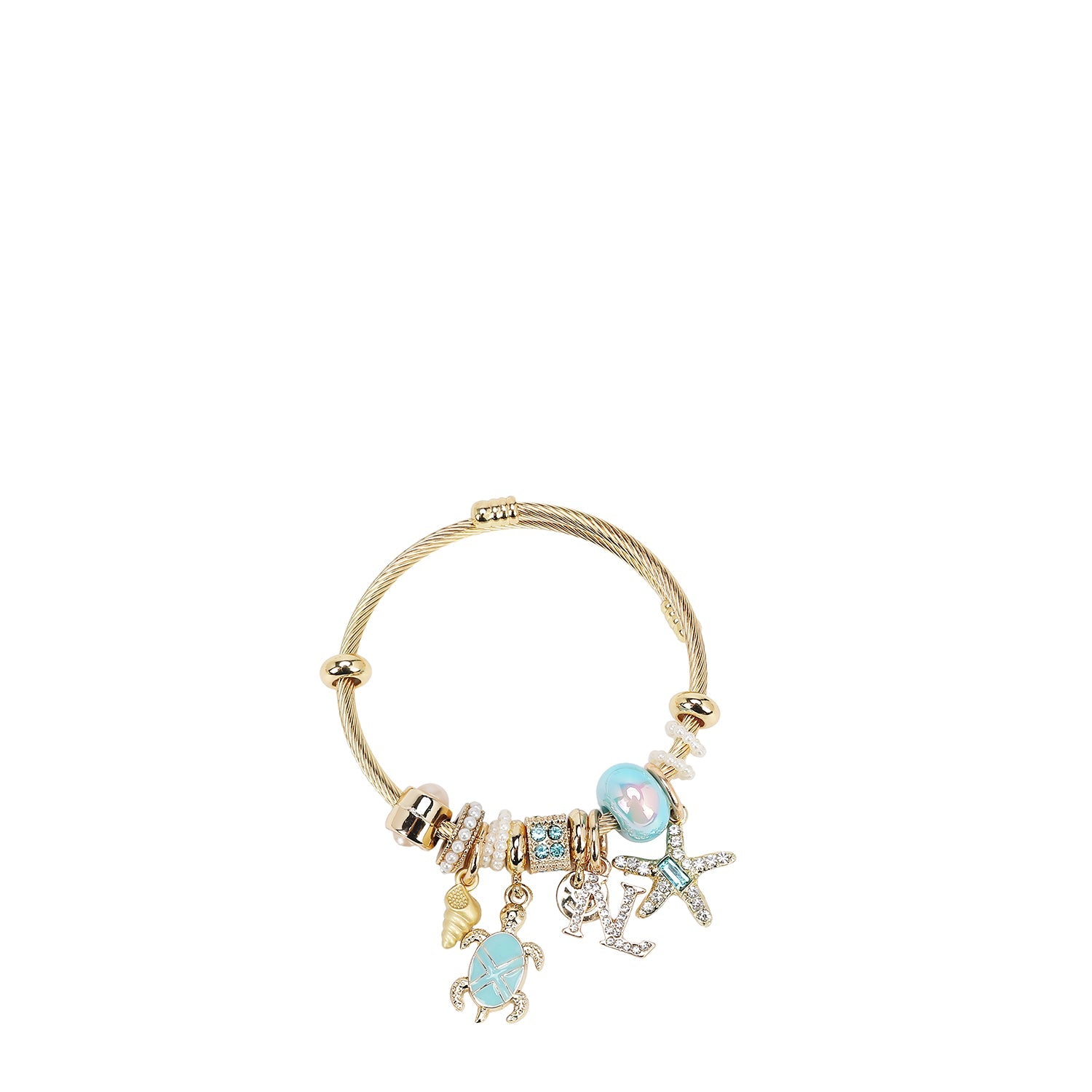 PULSERA CON DIJES DE OCEANO (AZUL)