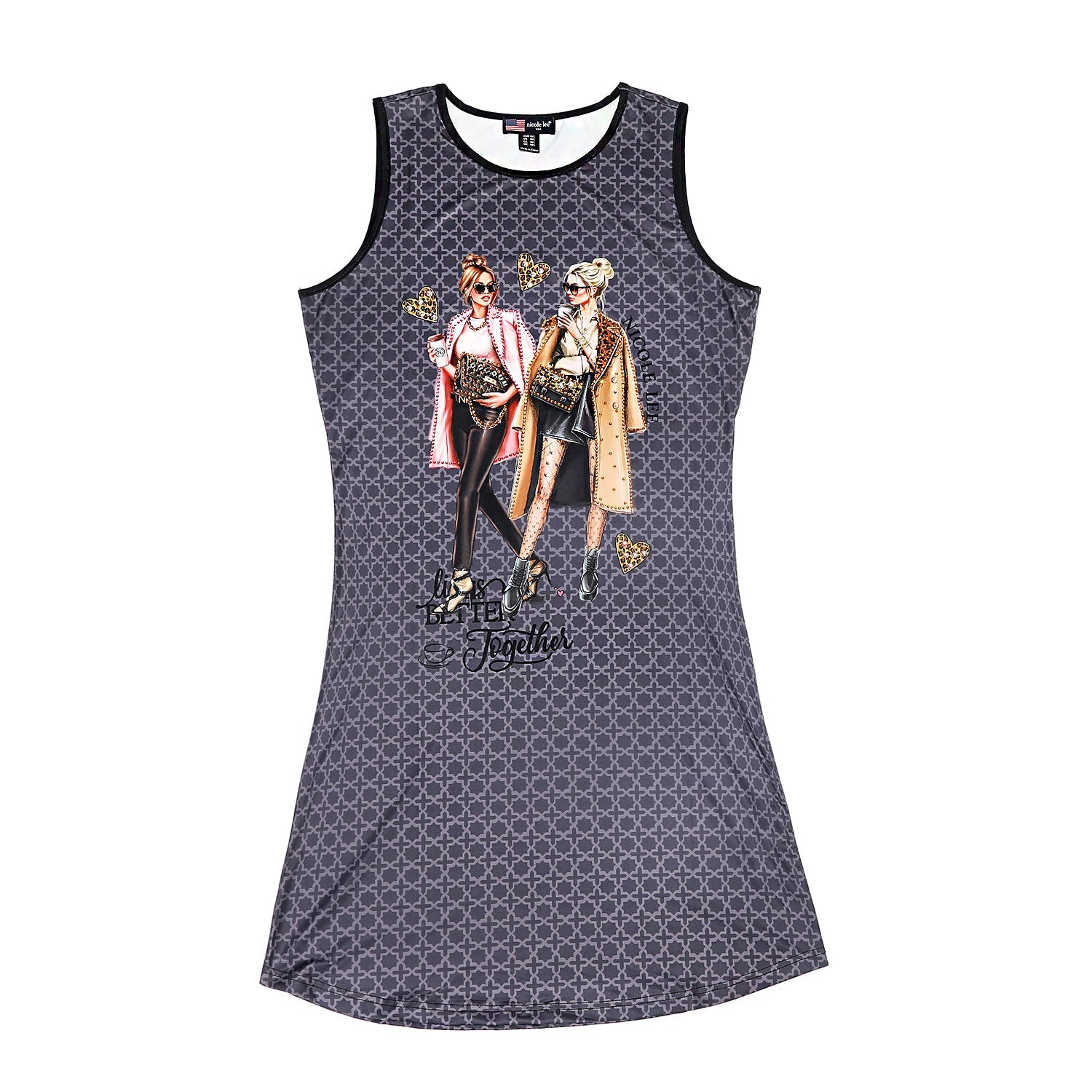 NICOLE LEE STRAP DRESS WITH SPARKLES (<tc>LADIES NIGHT OUT</tc>)