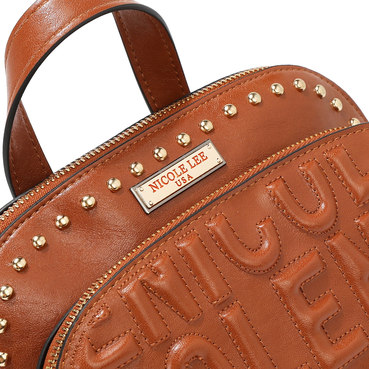 MOCHILA CON LOGOTIPO EN RELIEVE (MARRON)