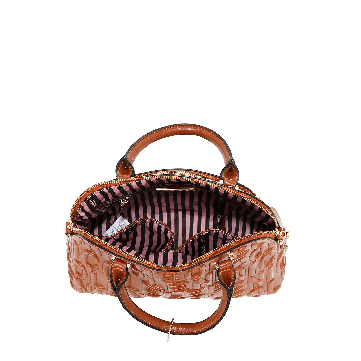 SAC DÔME AVEC LOGO EMBOSSÉ (MARRON)