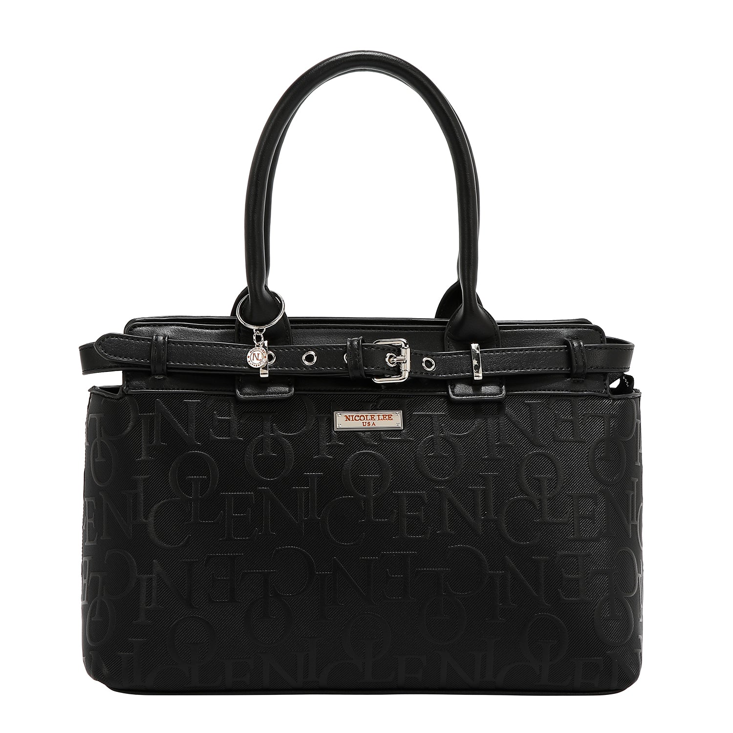 BOLSO SATCHEL ELEGANCE EN RELIEVE (NEGRO)