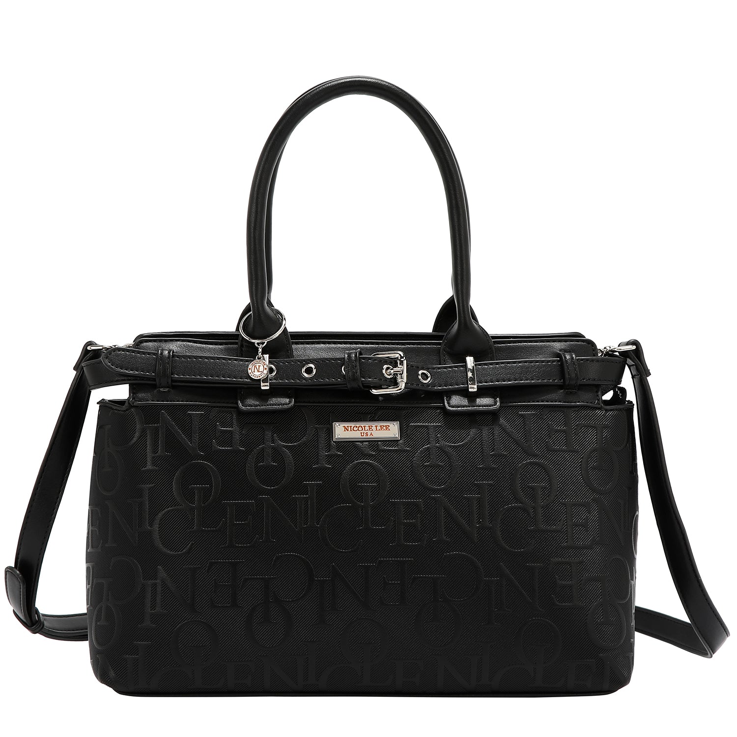 BOLSO SATCHEL ELEGANCE EN RELIEVE (NEGRO)