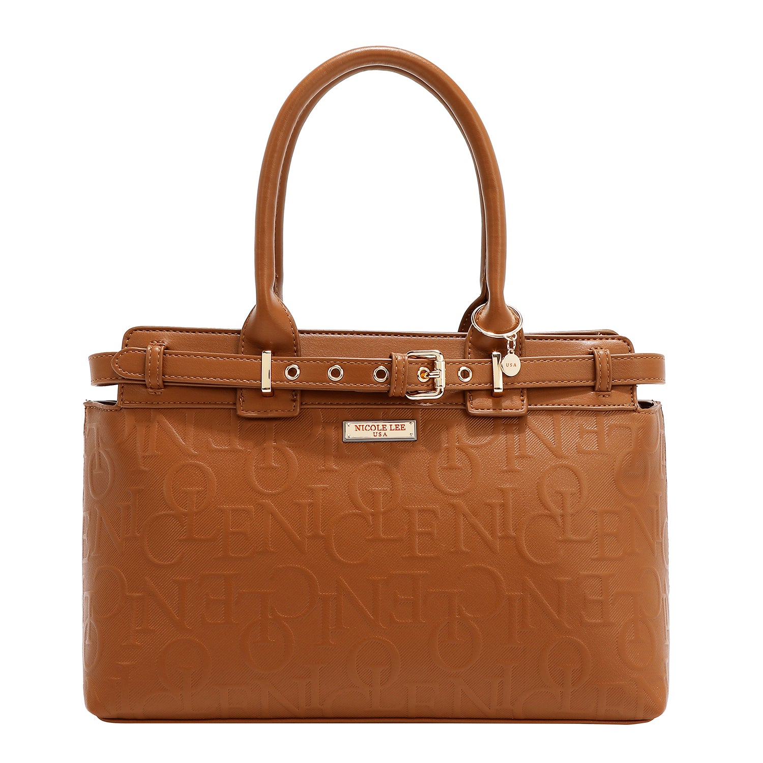 BOLSO SATCHEL ELEGANCE EN RELIEVE (MARRON)