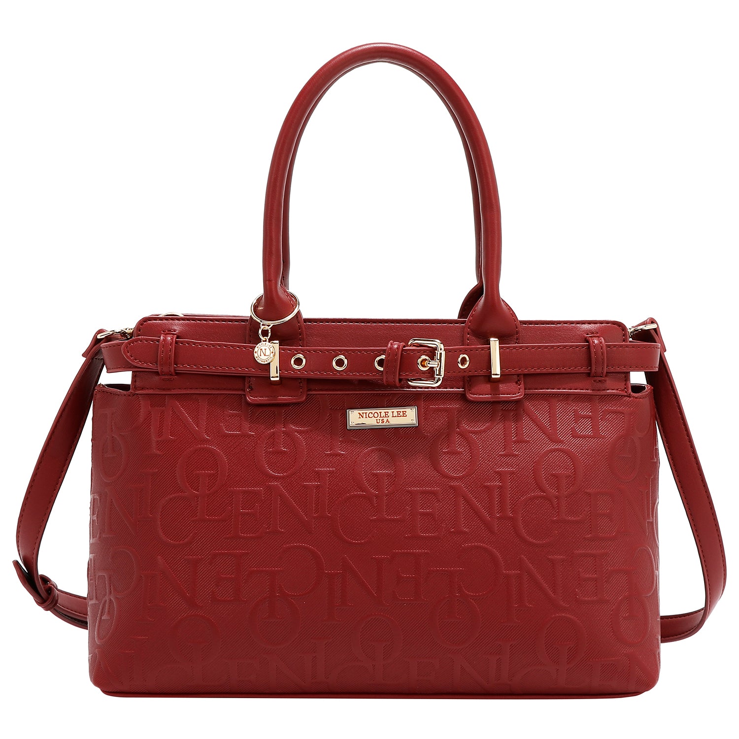 BOLSO SATCHEL ELEGANCE EN RELIEVE (ROJO)