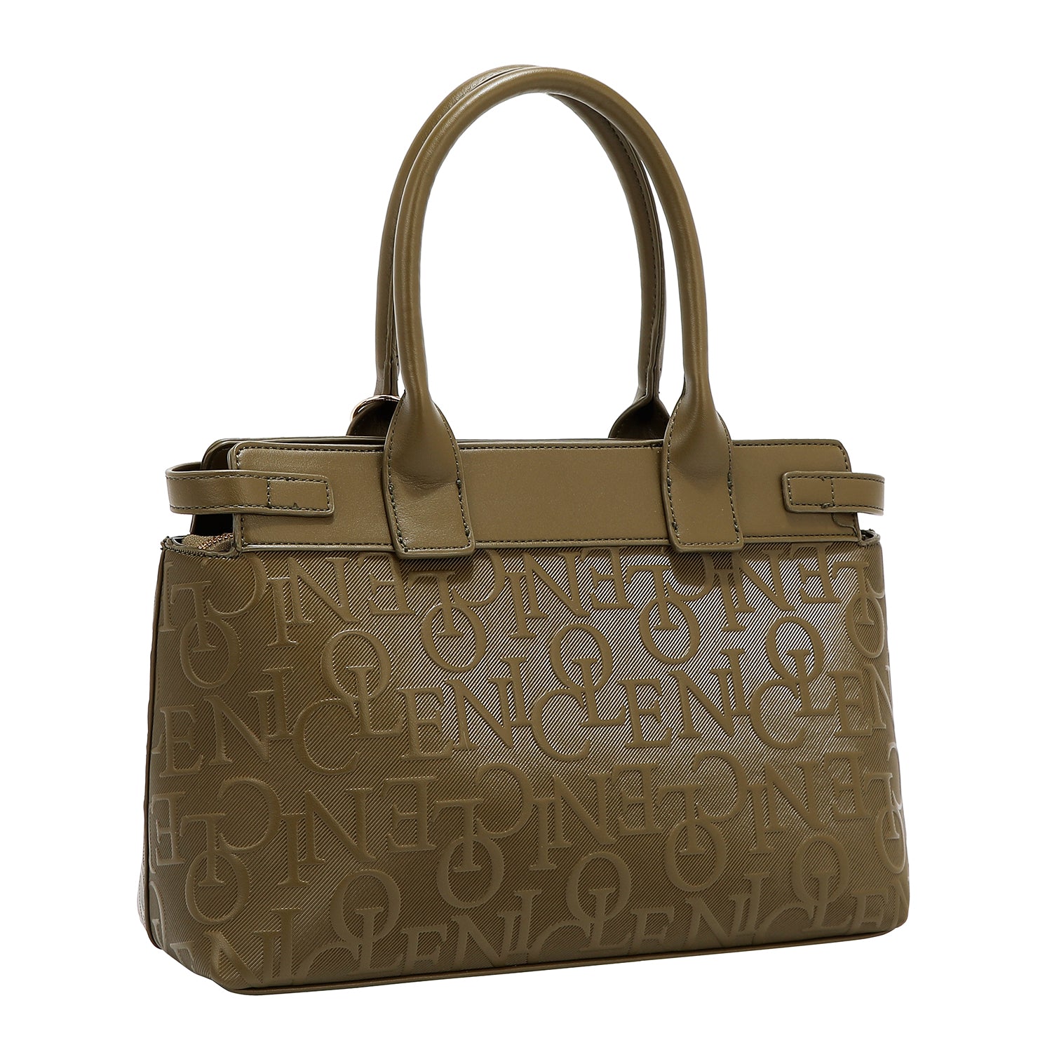 BOLSO SATCHEL ELEGANCE EN RELIEVE (OLIVA)