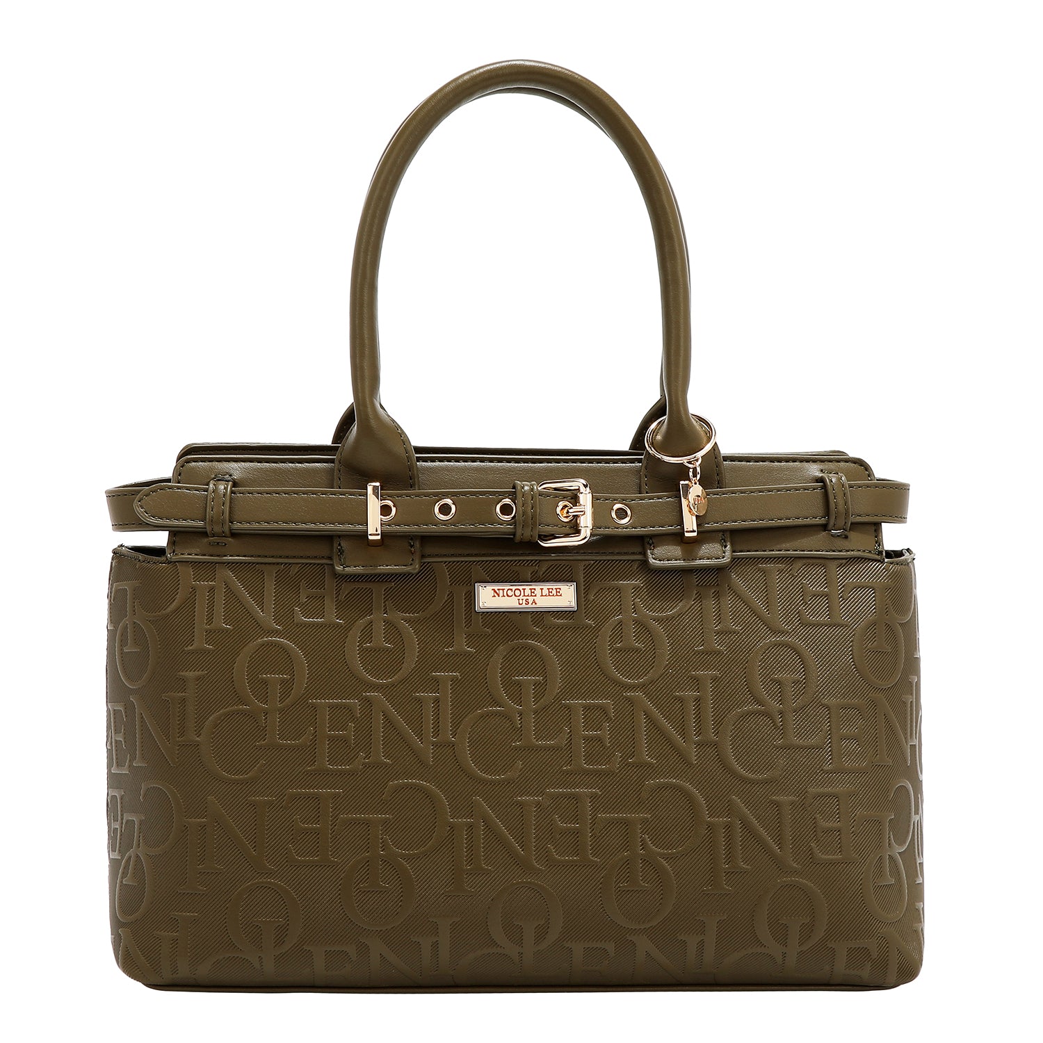 BOLSO SATCHEL ELEGANCE EN RELIEVE (OLIVA)