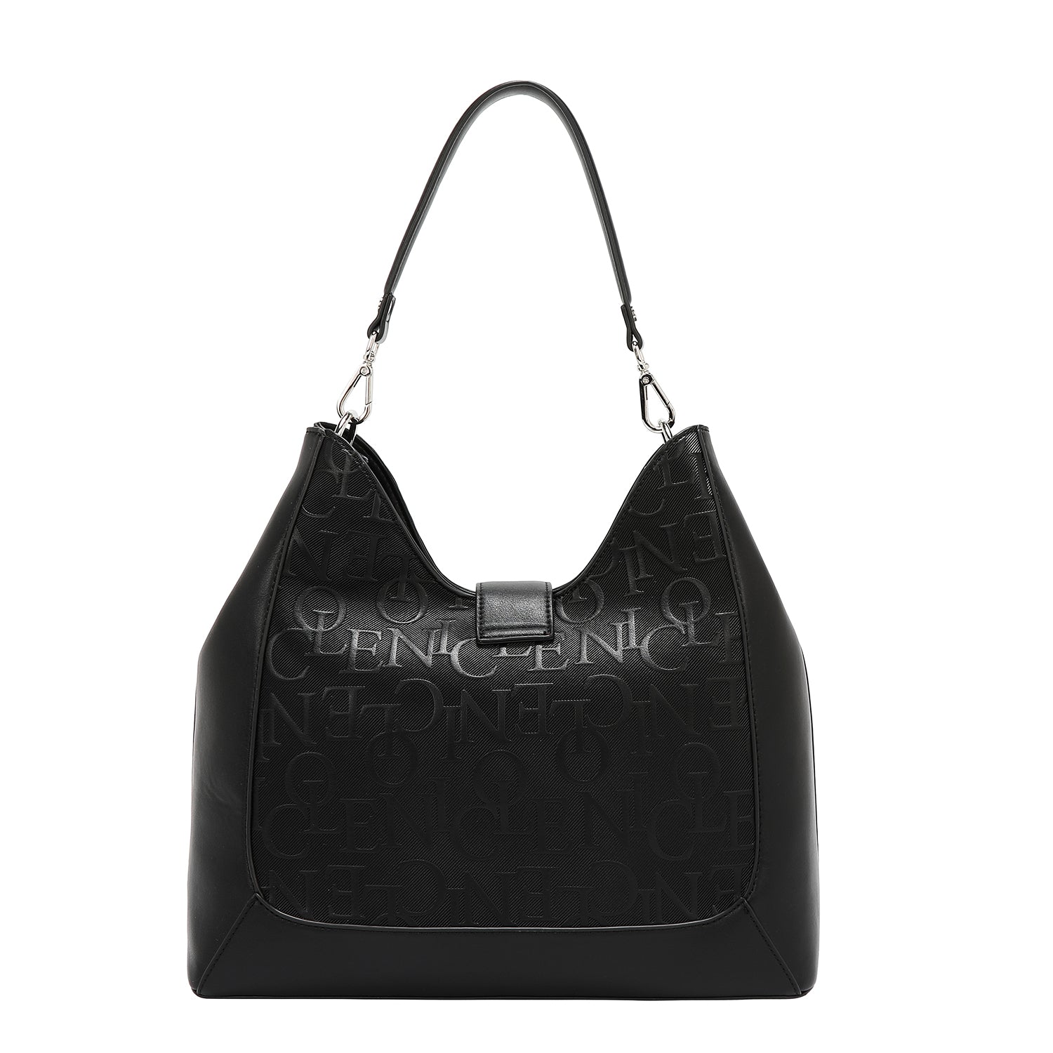 BOLSO DE HOMBRO GRANDE ELEGANCIA EN RELIEVE (NEGRO)