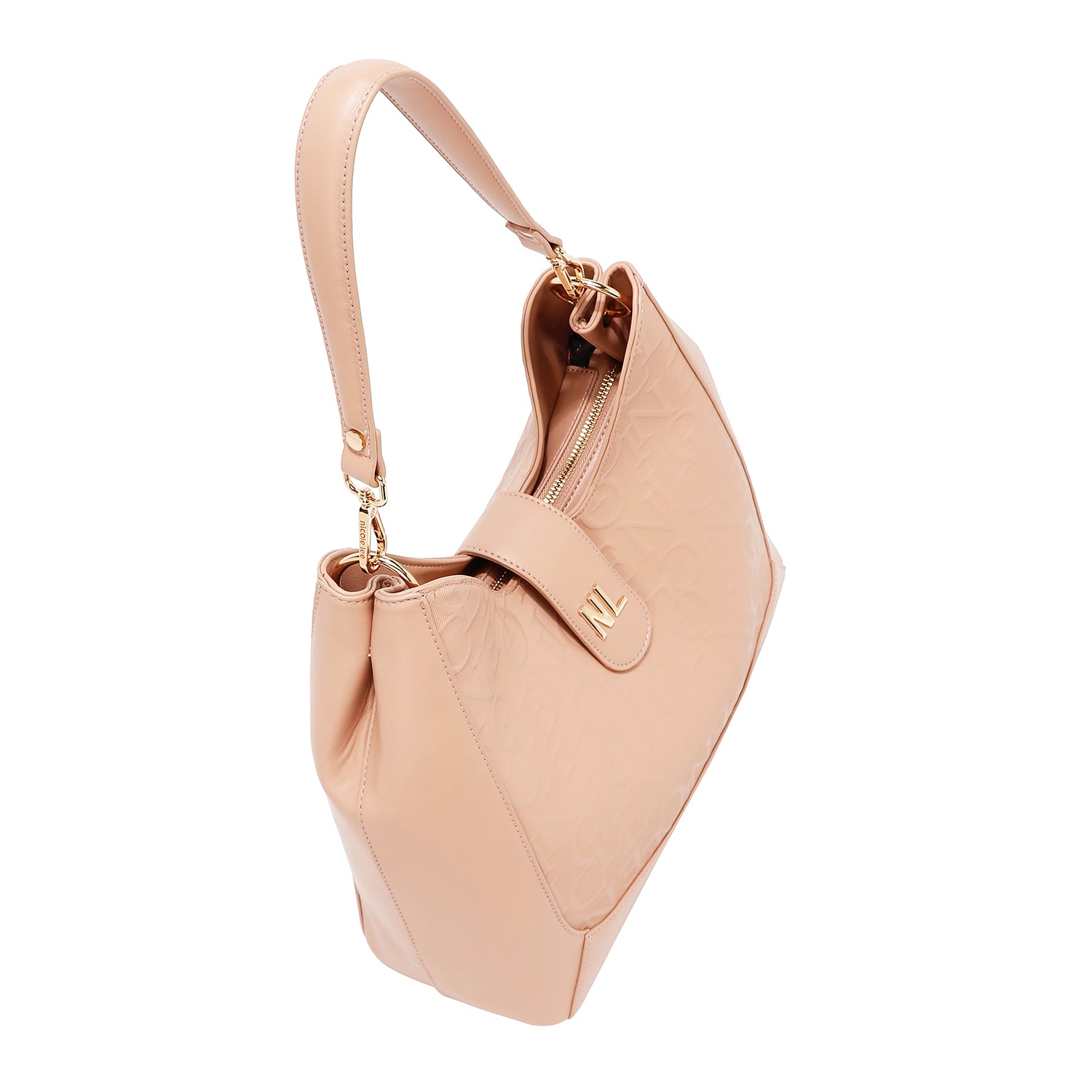 BOLSO DE HOMBRO GRANDE ELEGANCIA EN RELIEVE (ROSA)