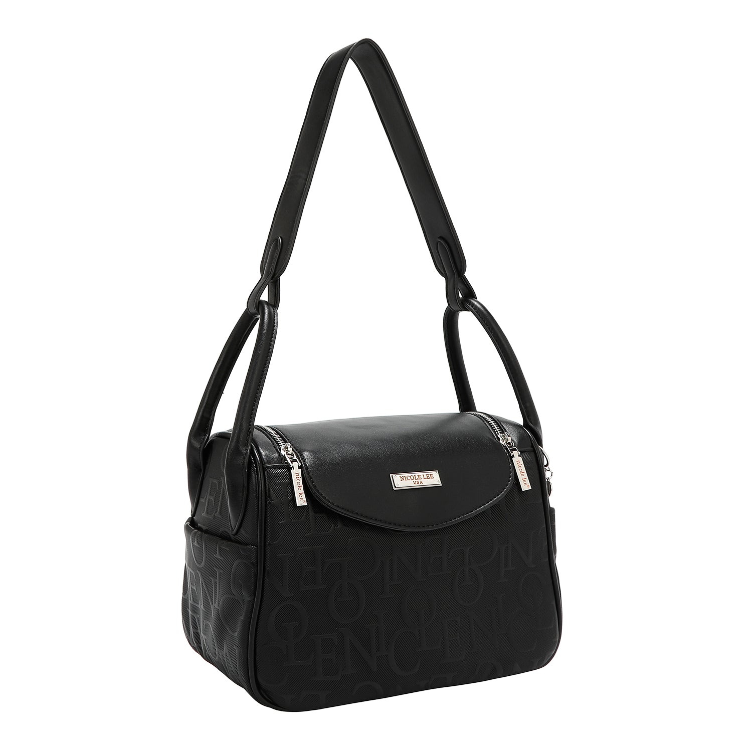 BOLSO DE HOMBRO ELEGANCIA EN RELIEVE (NEGRO)