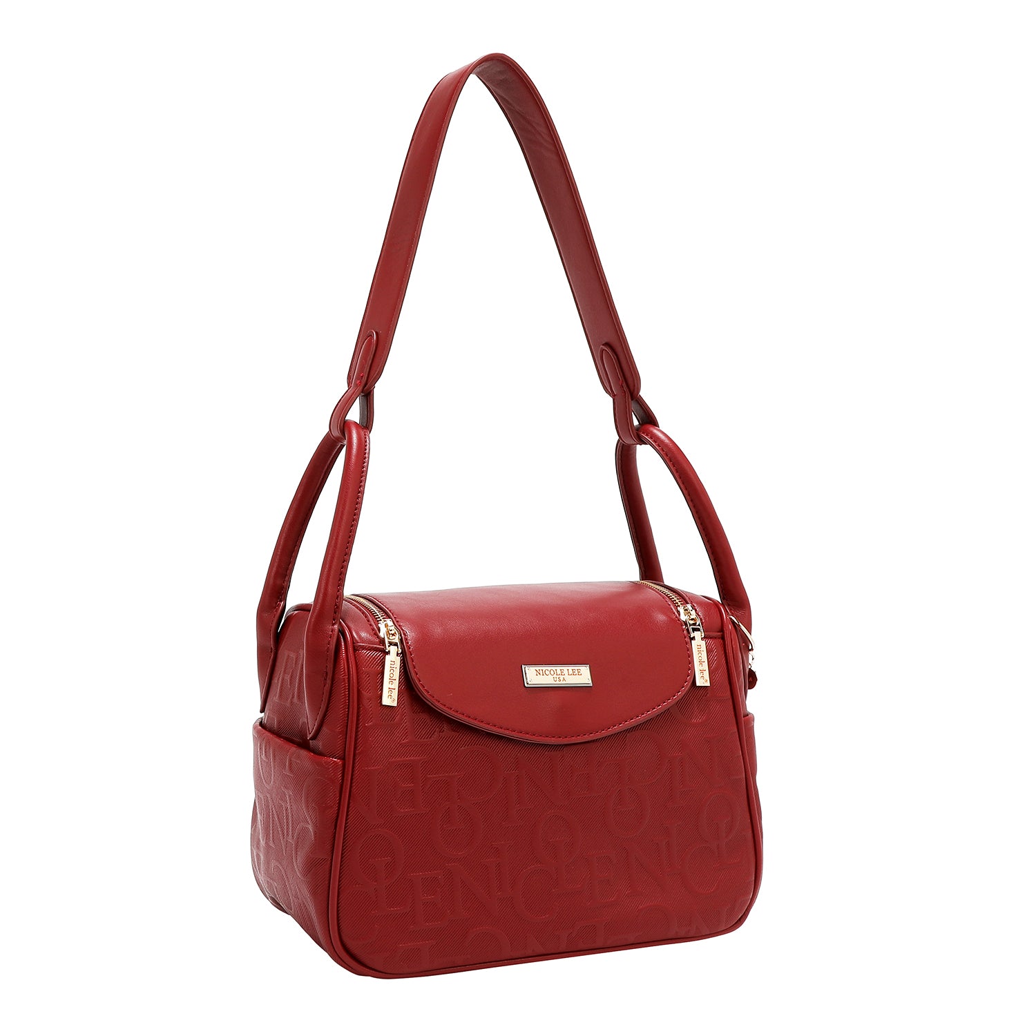 BOLSO DE HOMBRO ELEGANCIA EN RELIEVE (ROJO)