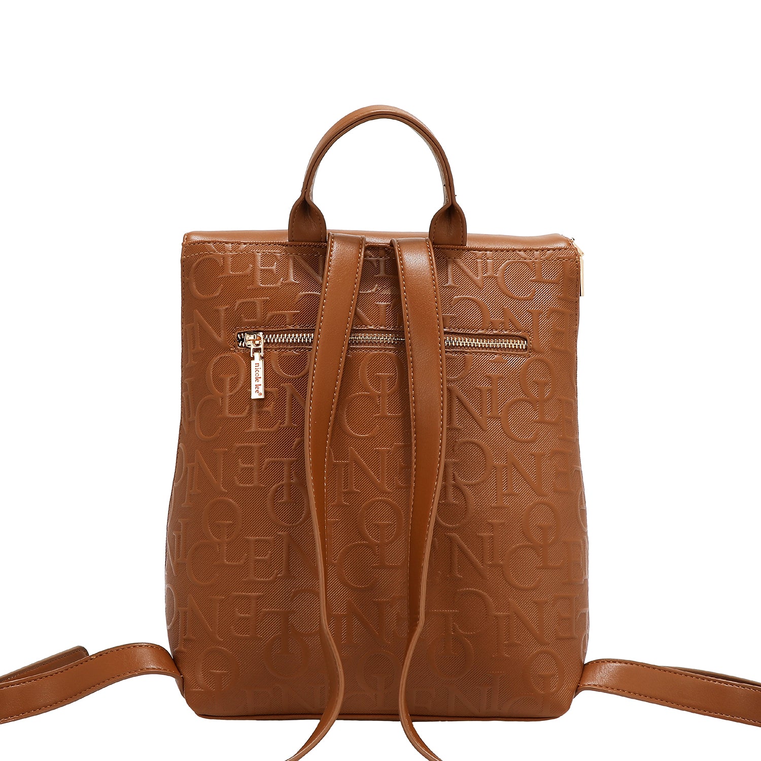 MOCHILA MULTIBOLSILLOS ELEGANCIA EN RELIEVE (MARRON)