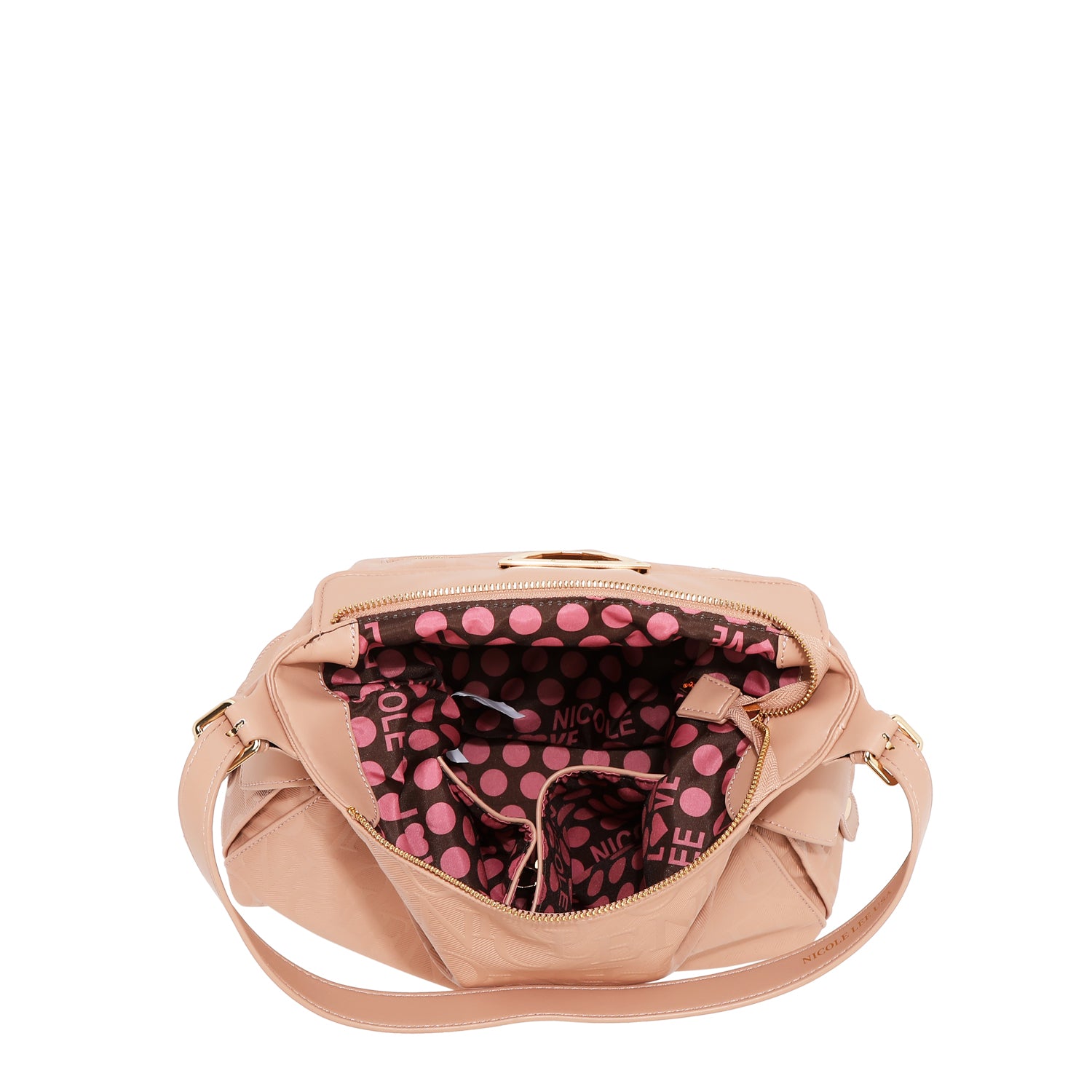 BOLSO DE HOMBRO GRANDE ELEGANCIA EN RELIEVE (MARRON)