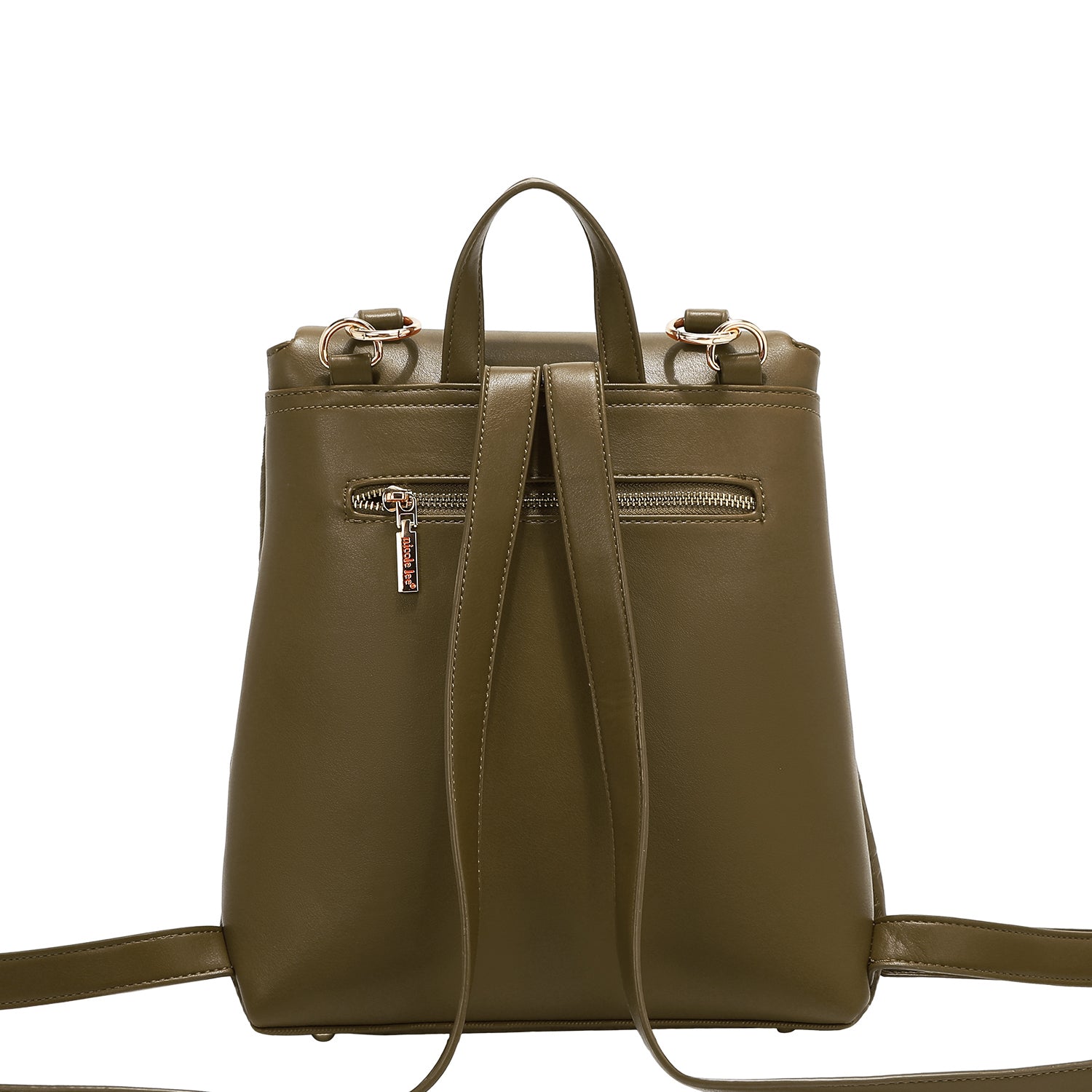 Sac à dos avec rabat en relief (olive)