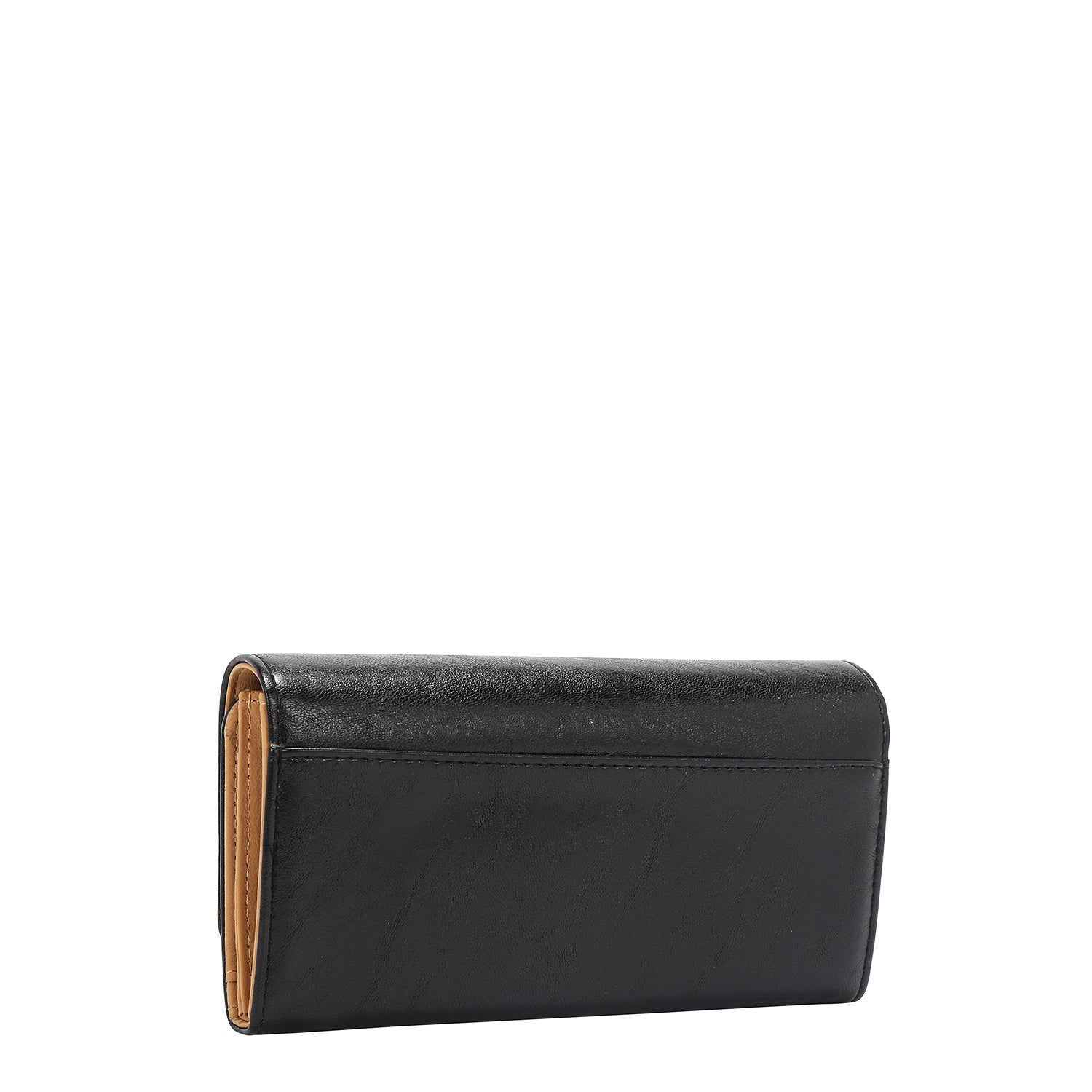 CARTERA TRIPLE PLIEGO CON LOGO EN RELIEVE (NEGRO)