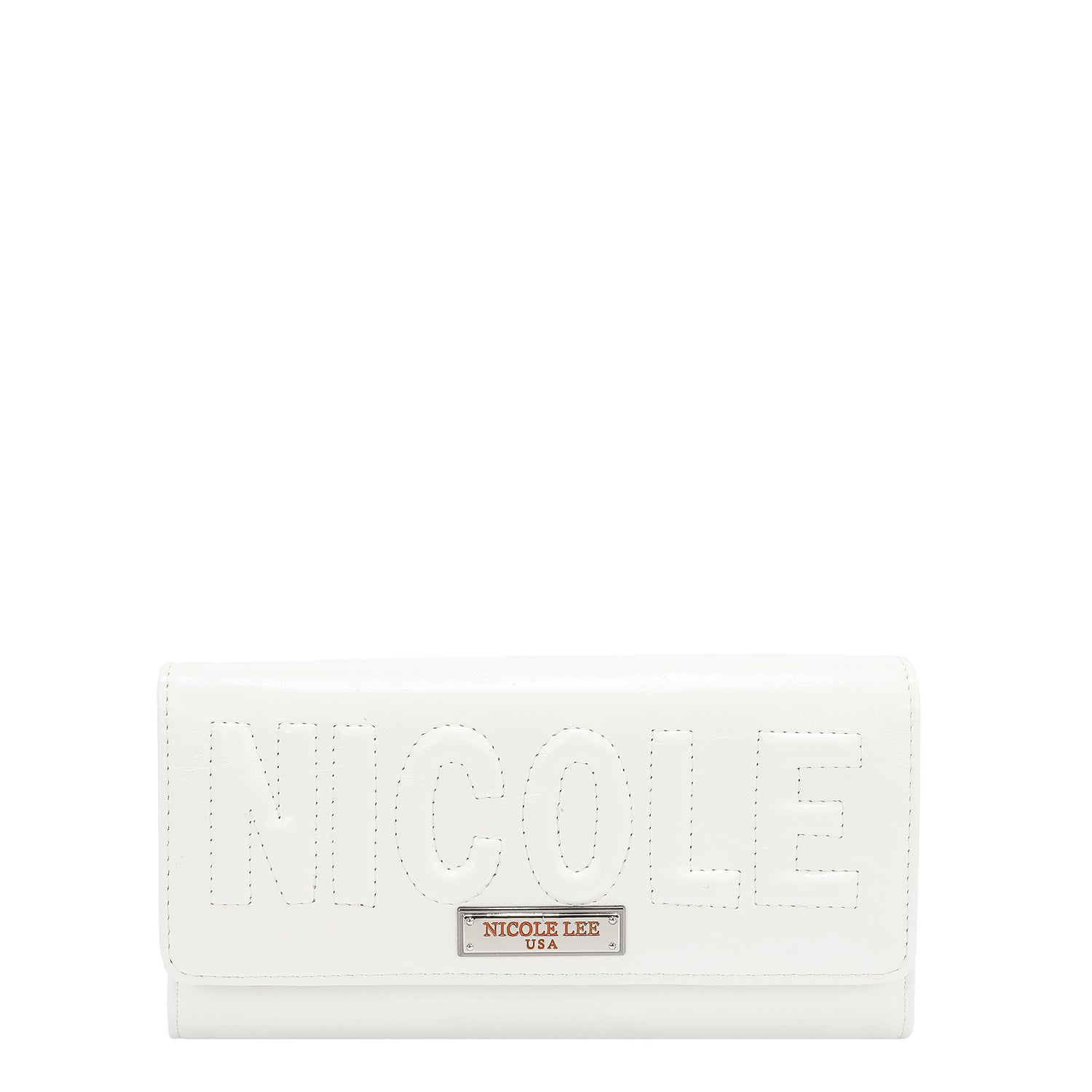 CARTERA TRIPLE PLIEGO CON LOGO EN RELIEVE (BLANCO)