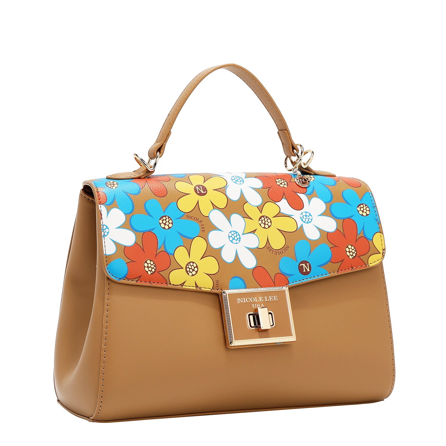 Sac à pop floral (taupe)