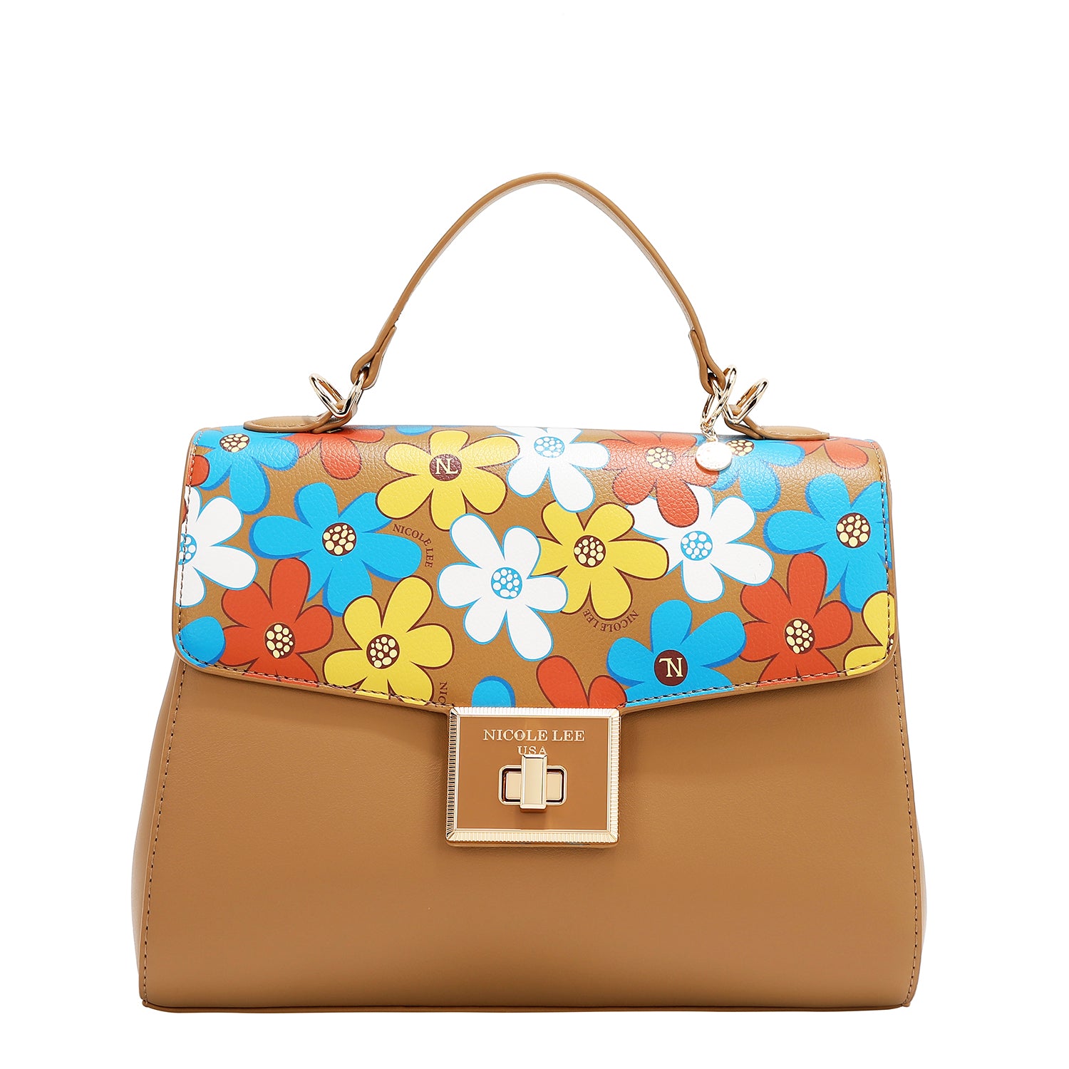 Sac à pop floral (taupe)