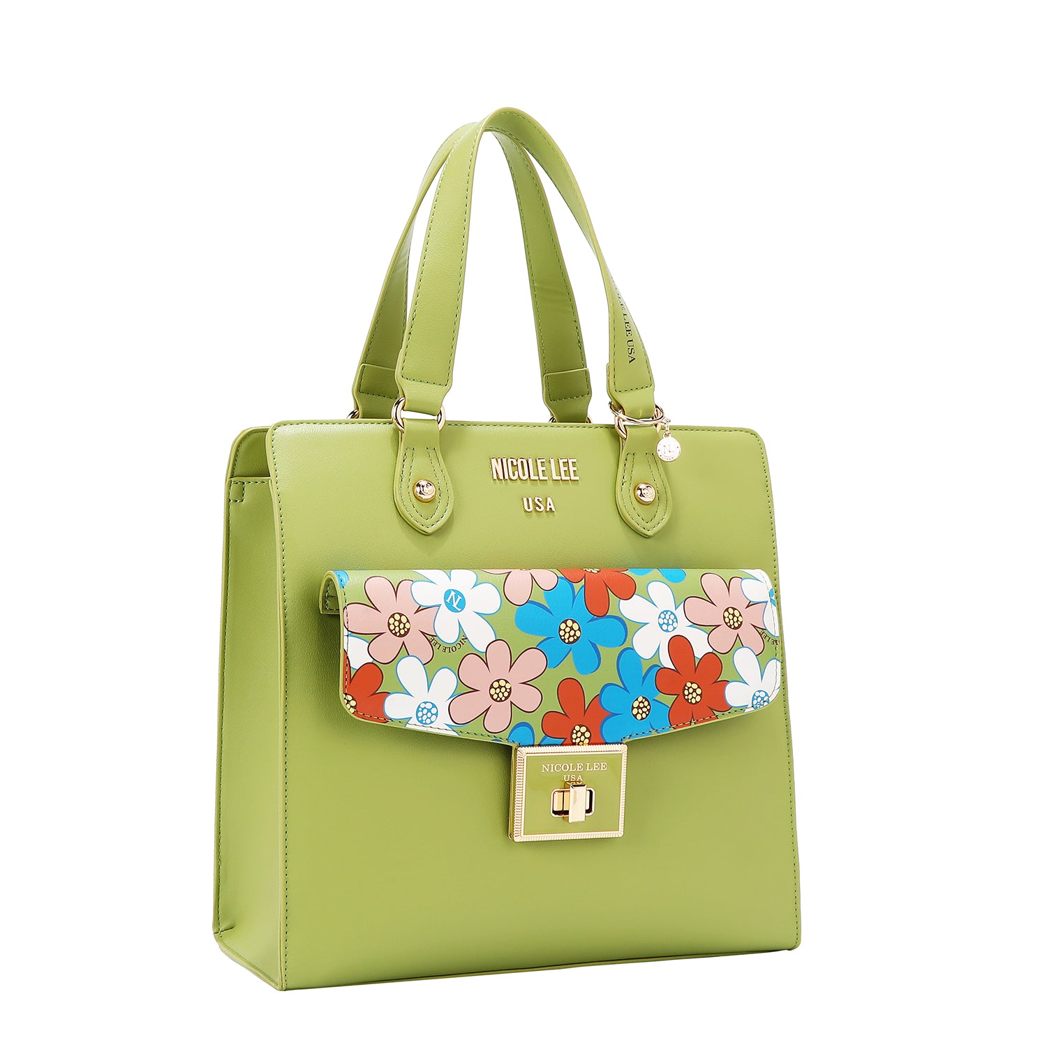 Sac fourre-tout à pop floral (vert)