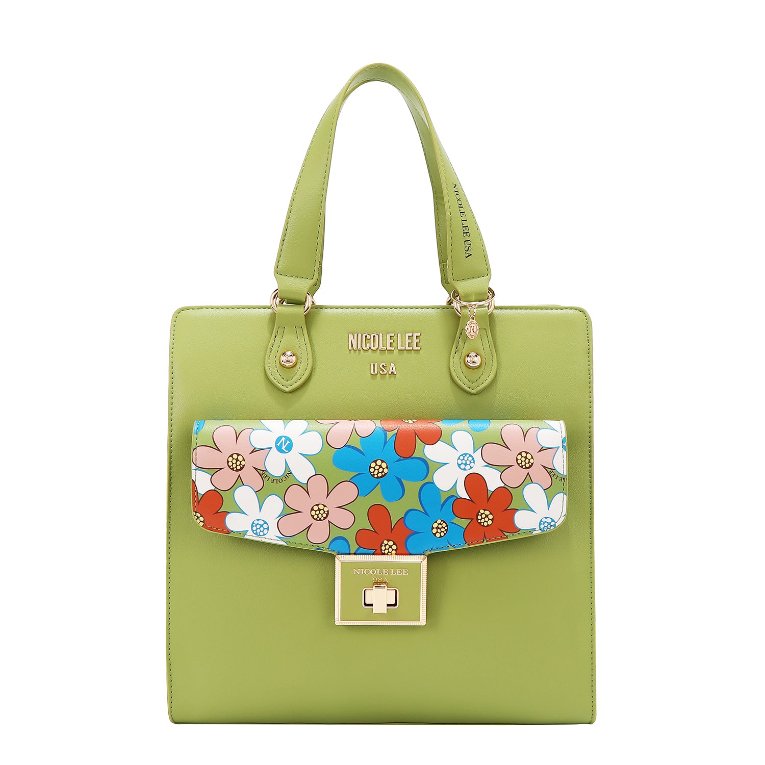 BOLSA DE TOTE POP FLORAL (VERDE)