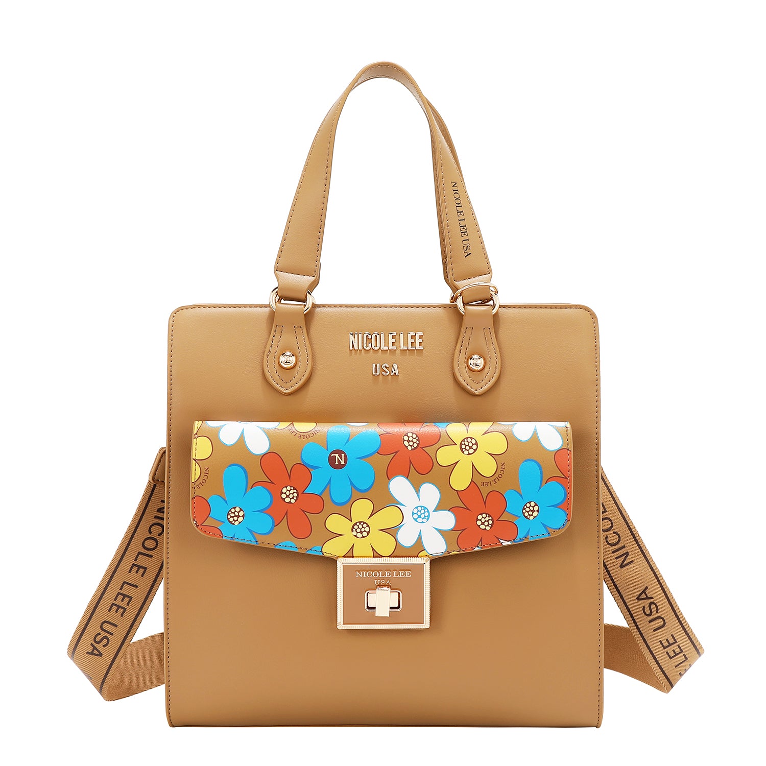 BOLSA DE TOTE POP FLORAL (TAUPE)