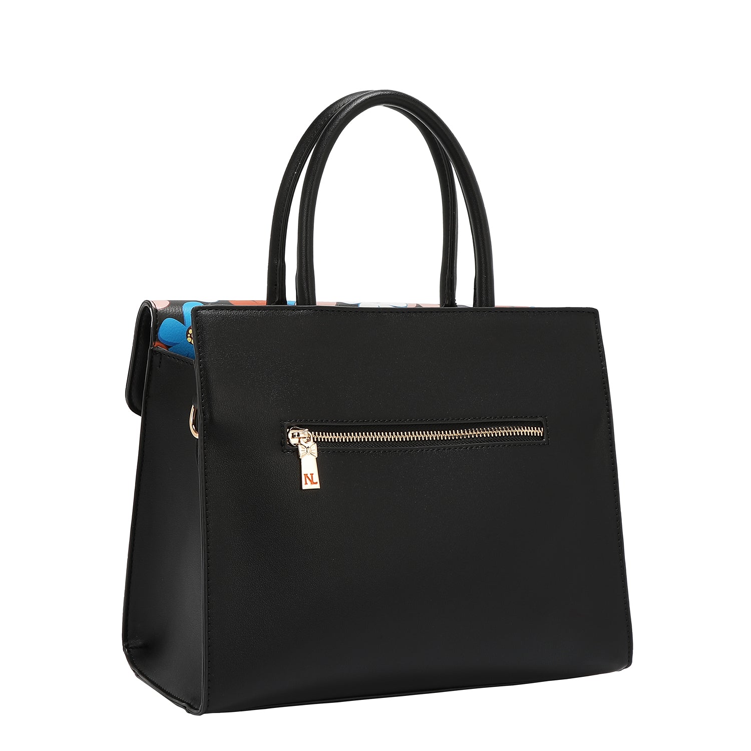 Sac à canon à pop fleuri (noir)