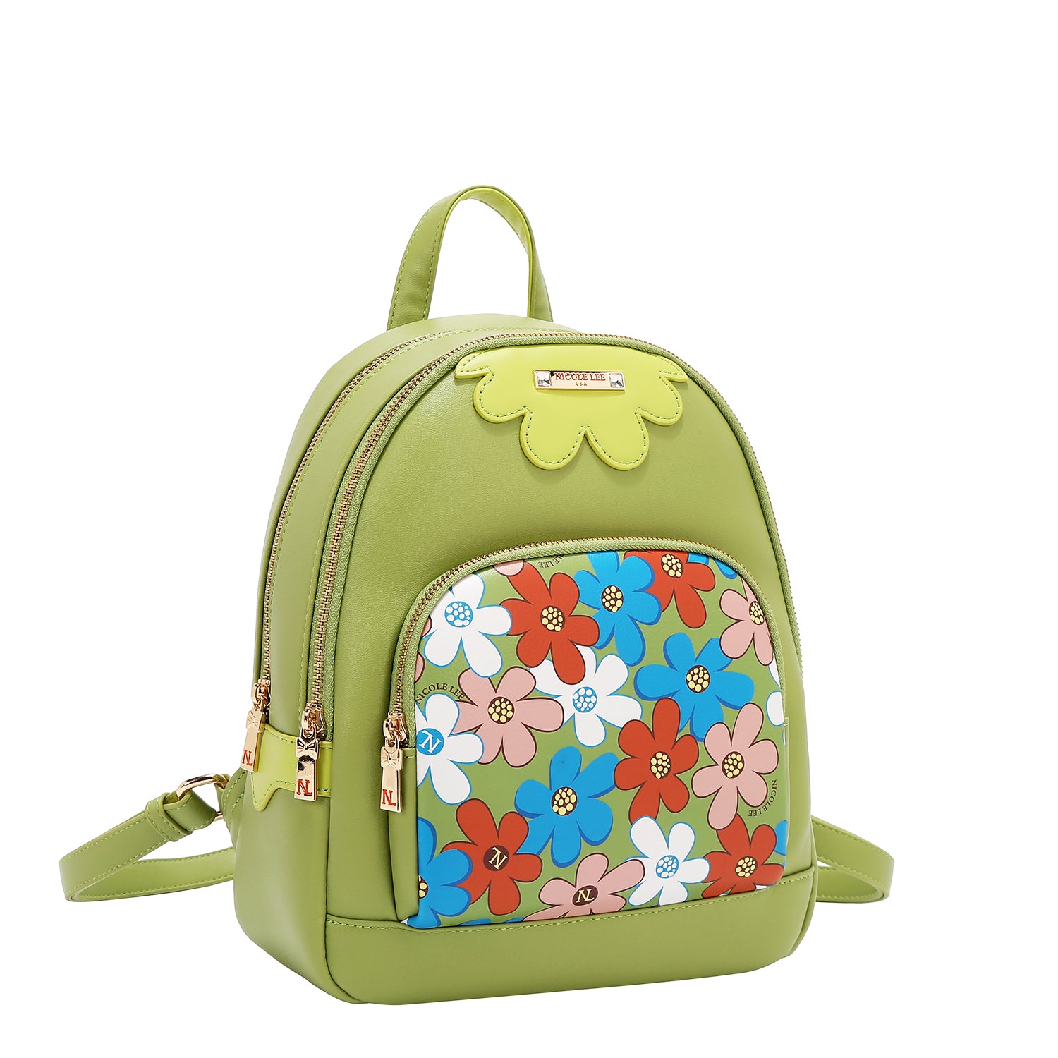 MOCHILA POP FLORAL (VERDE)