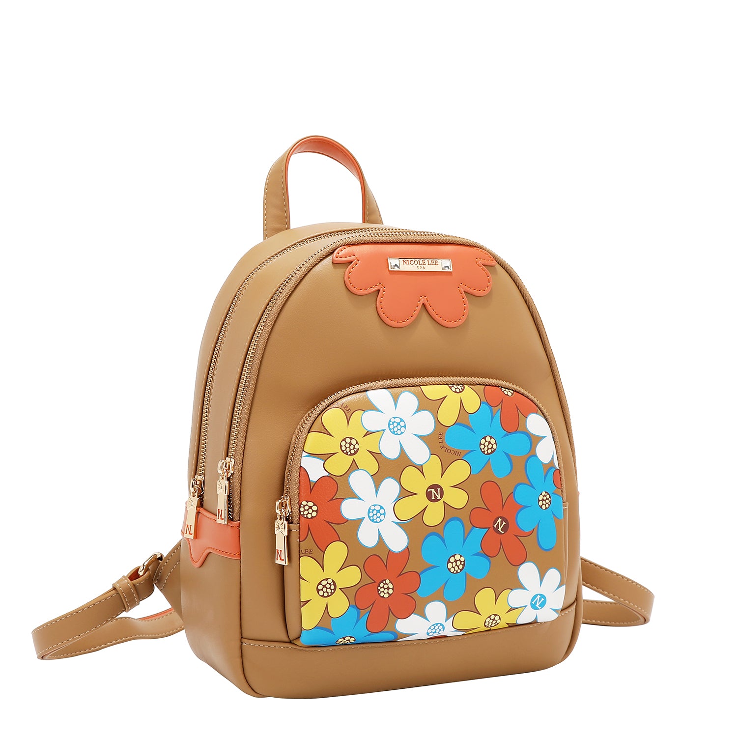 MOCHILA POP FLORAL (TAUPE)