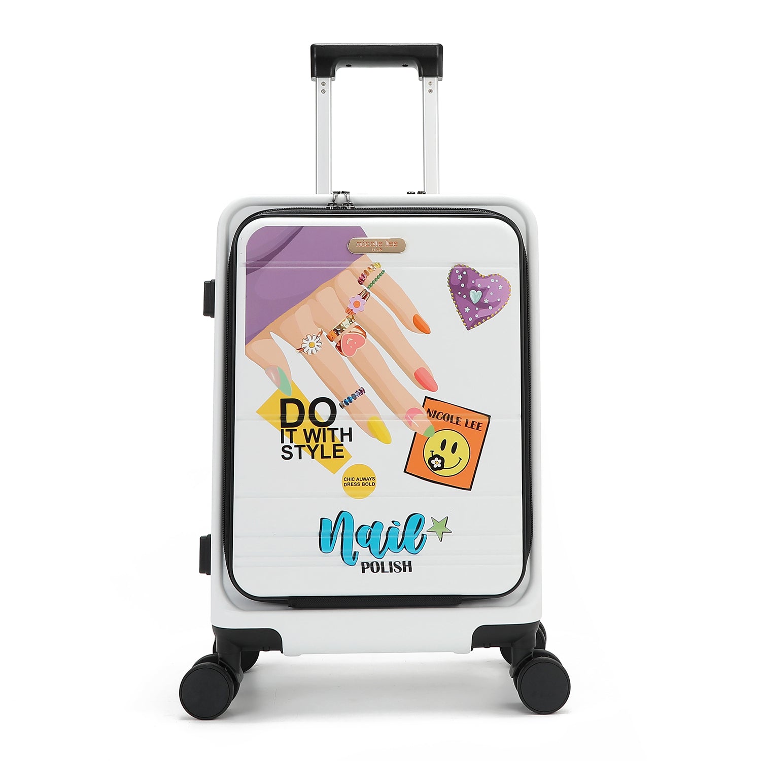 MALETA DE CABINA 20" CON RAYAS (NAIL POLISH)