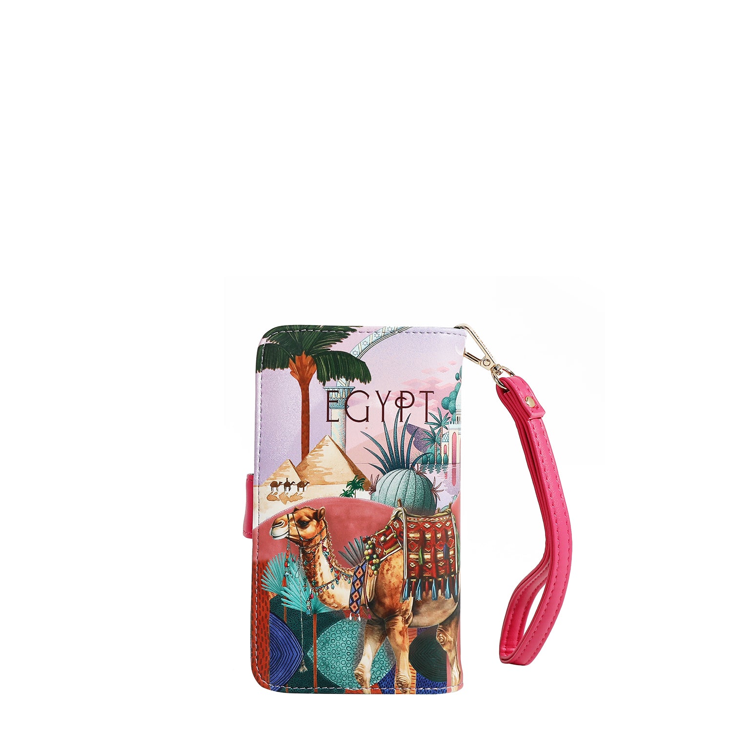 FUNDA DE TELÉFONO Y CARTERA CON LA FIRMA DE NL CON CORREA (QUEEN CLEOPATRA)