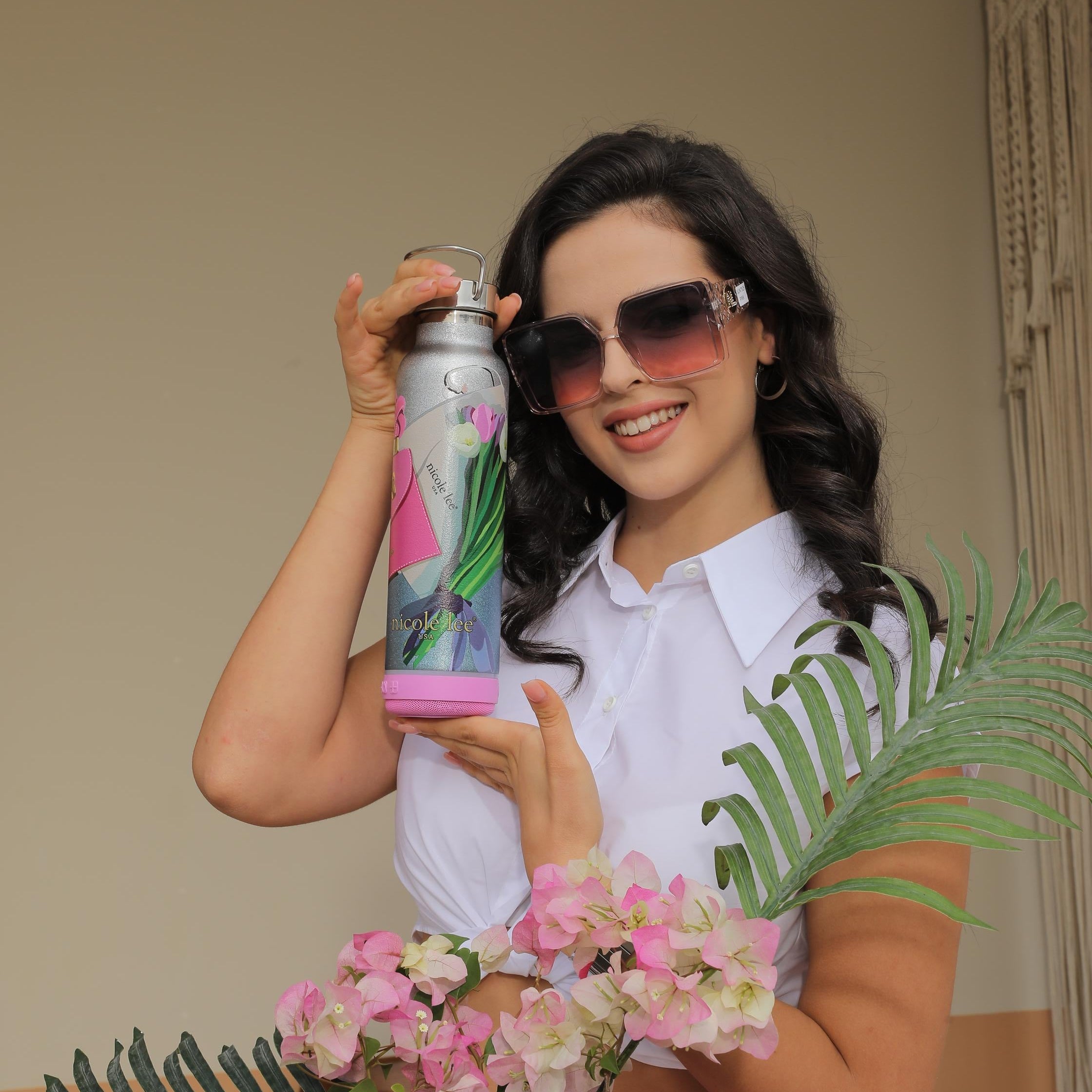 THERMAL CUP WITH BLUETOOTH SPEAKER (<tc>VIOLET BLOSSOM</tc>)