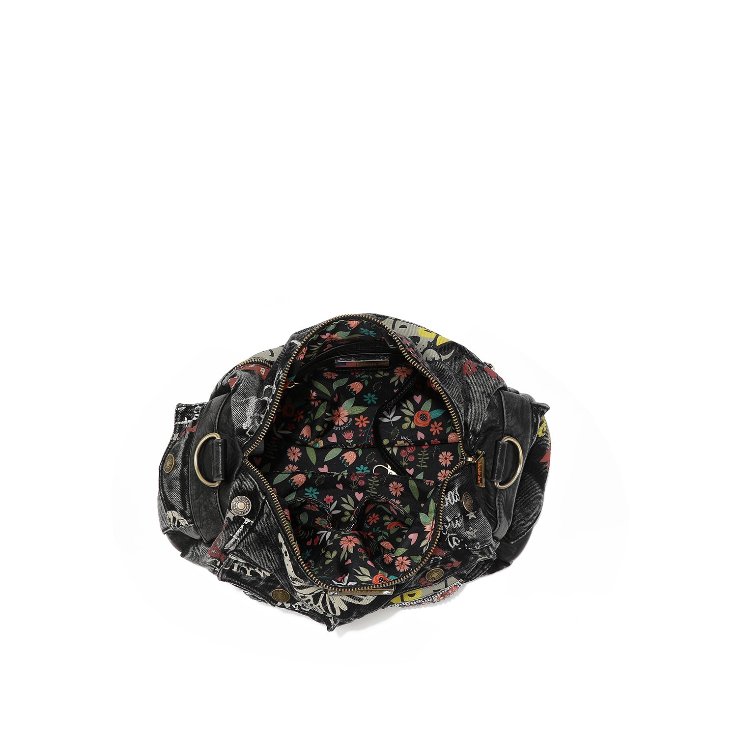 SAC BANDOULIÈRE MESSAGER EN TISSU DENIM MARRON