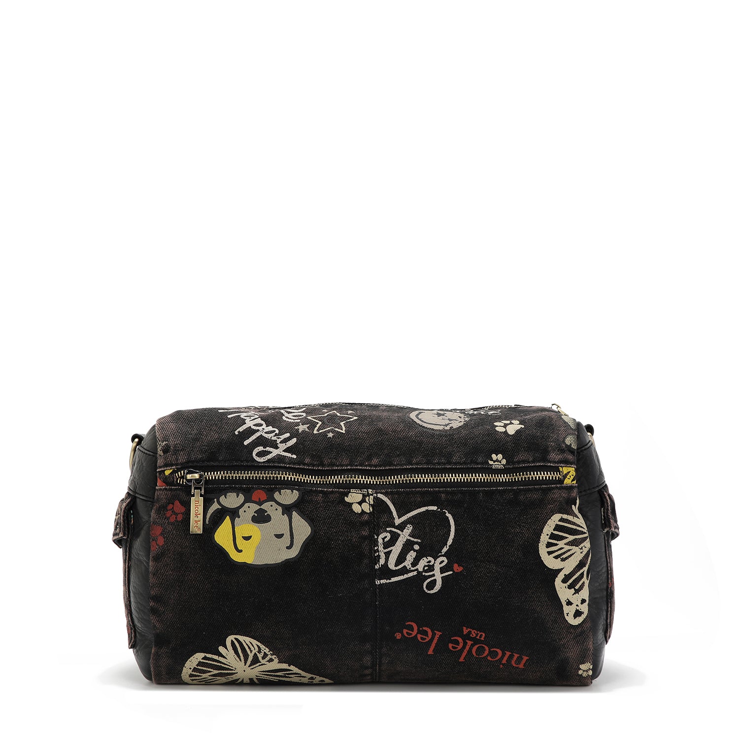 SAC BANDOULIÈRE MESSAGER EN TISSU DENIM MARRON