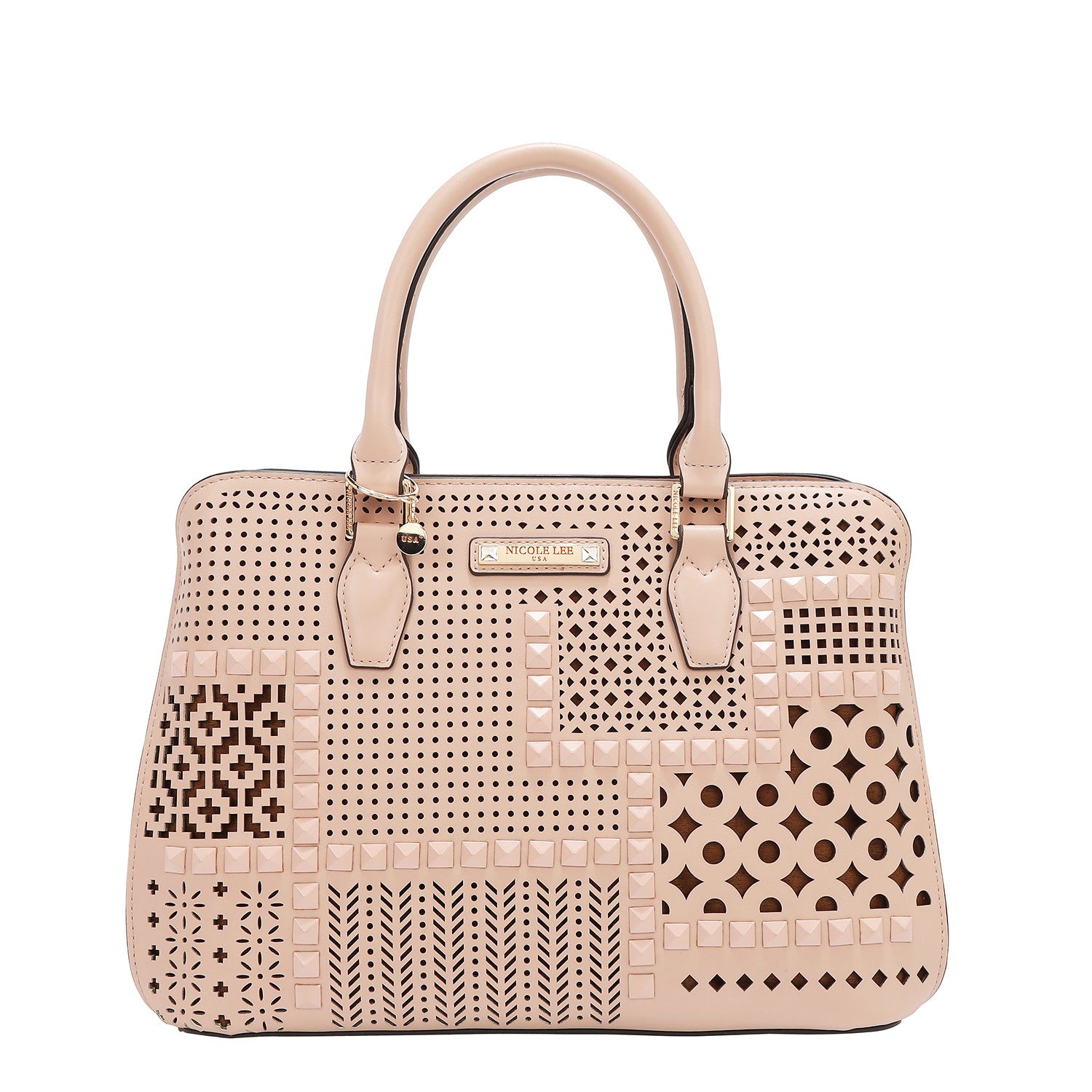 BOLSA DE CÚPULA CON RECORTE GEOMÉTRICO (ROSA)