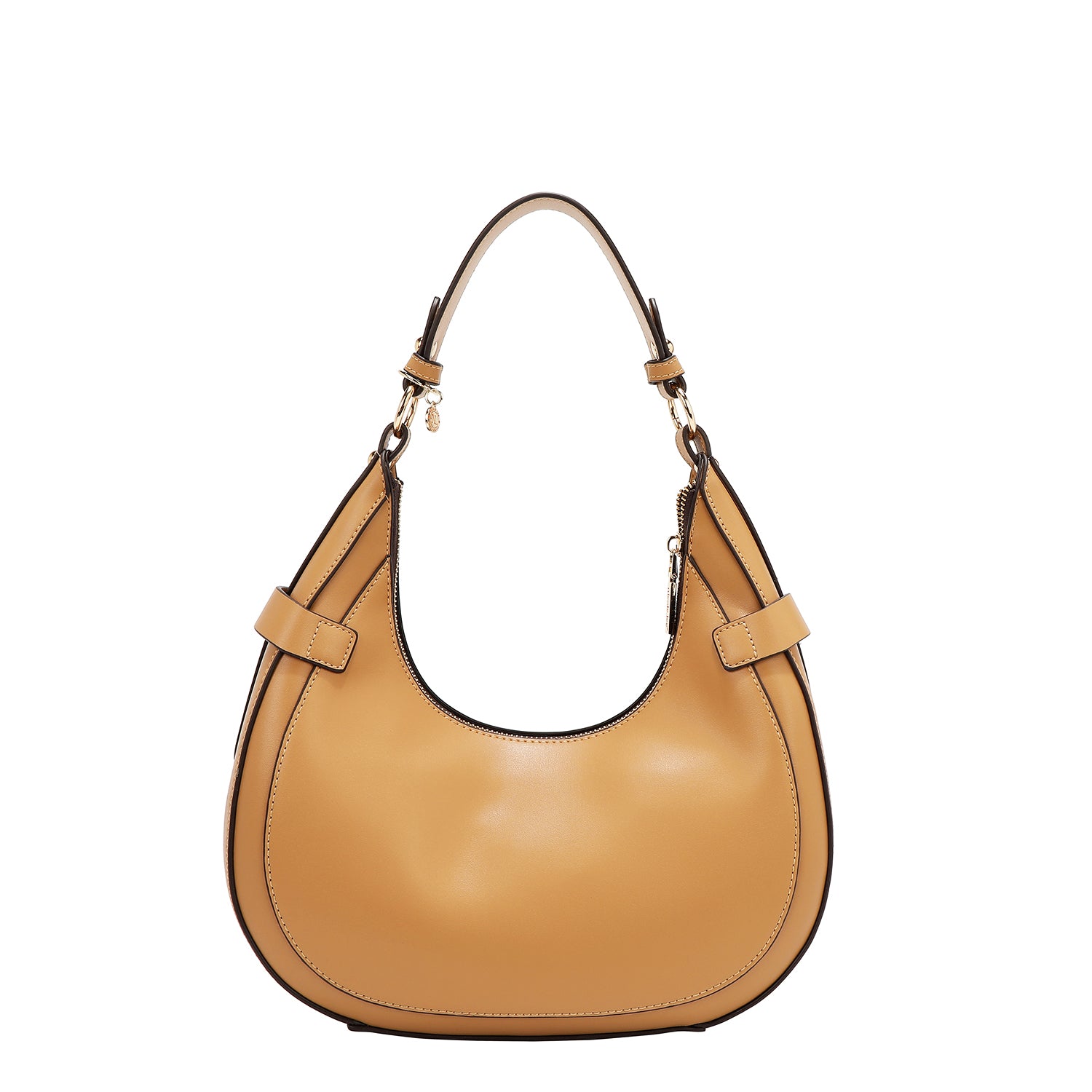 Sac à bandoulière avec coupe géométrique (sable)
