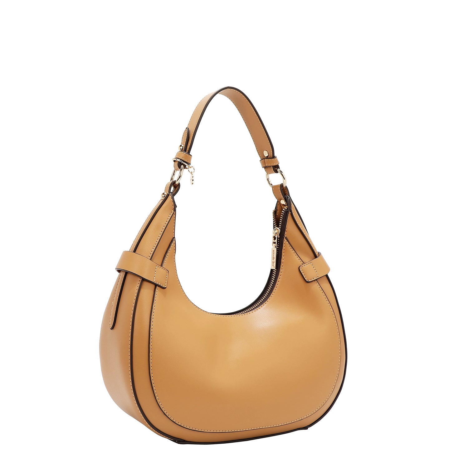 Sac à bandoulière avec coupe géométrique (sable)