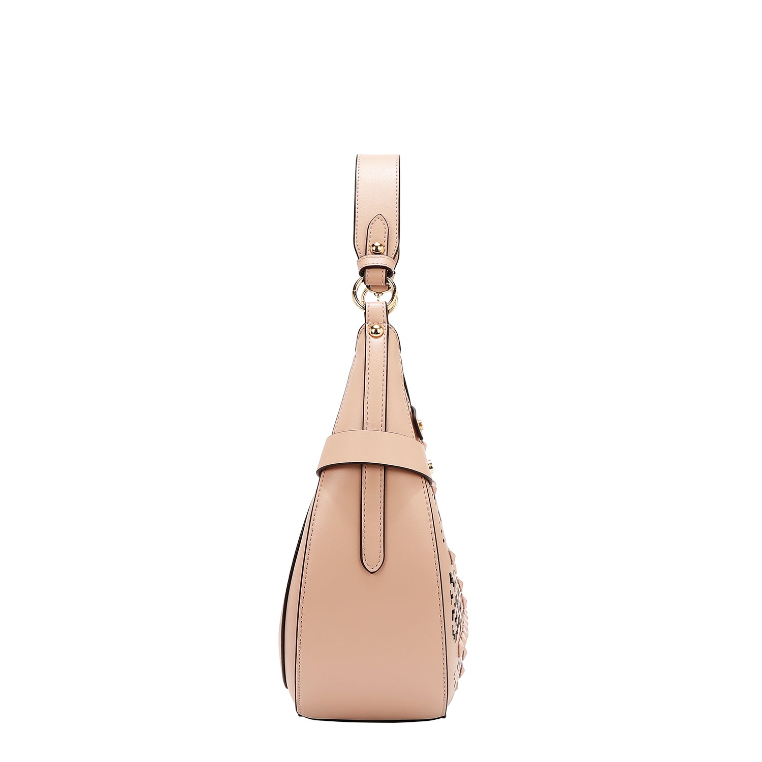 Sac à bandoulière avec coupe géométrique (rose)