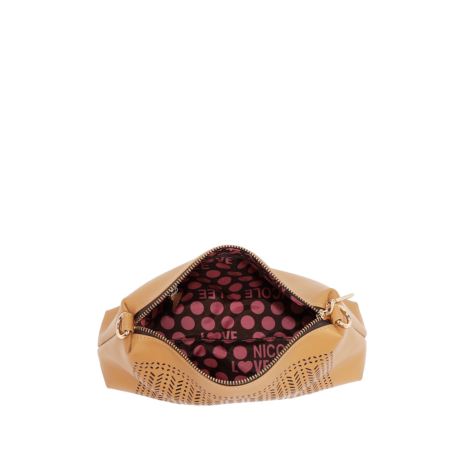 BOLSA DE DOS PIEZAS CON RECORTE GEOMÉTRICO (NEGRO)