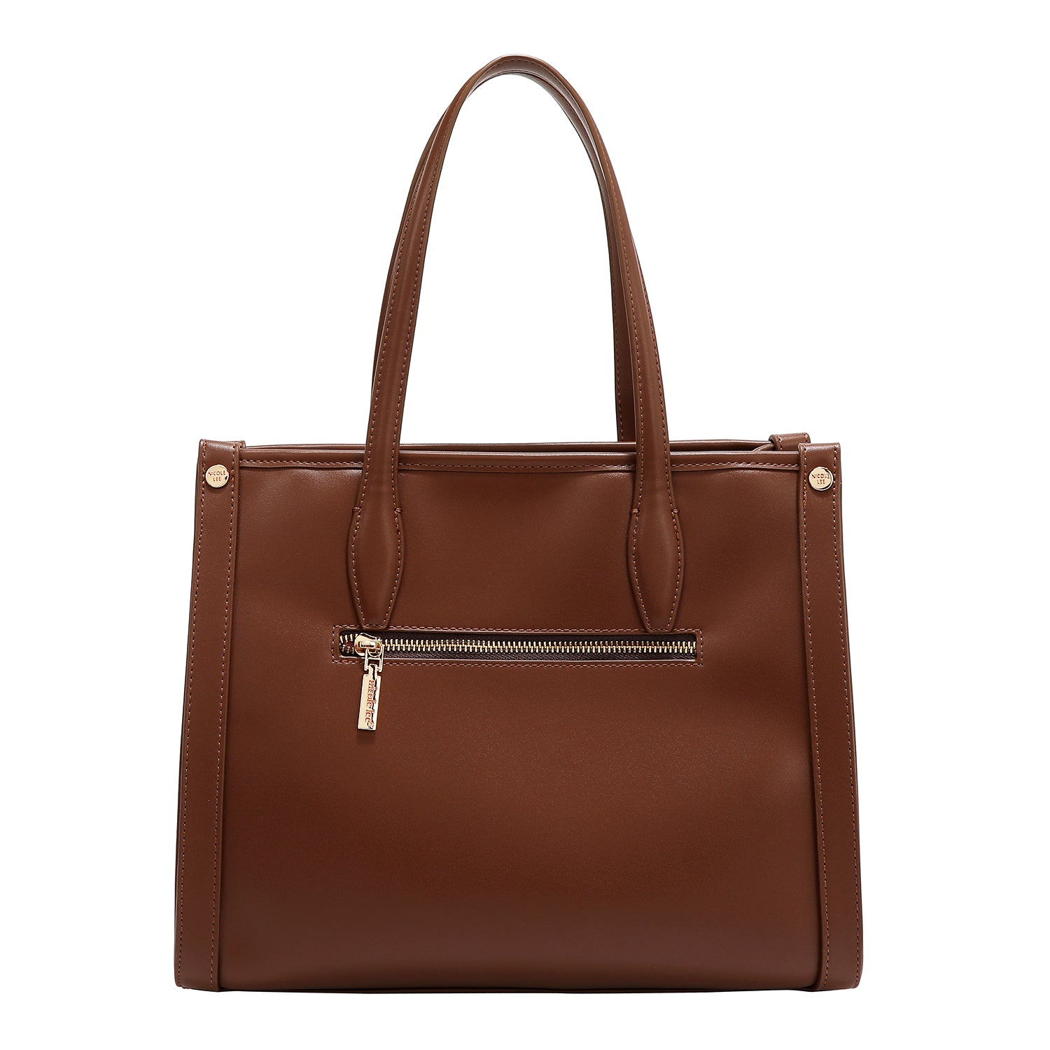 BOLSO DE TOTE GEOMÉTRICO CORTADO CON LÁSER (MARRON)