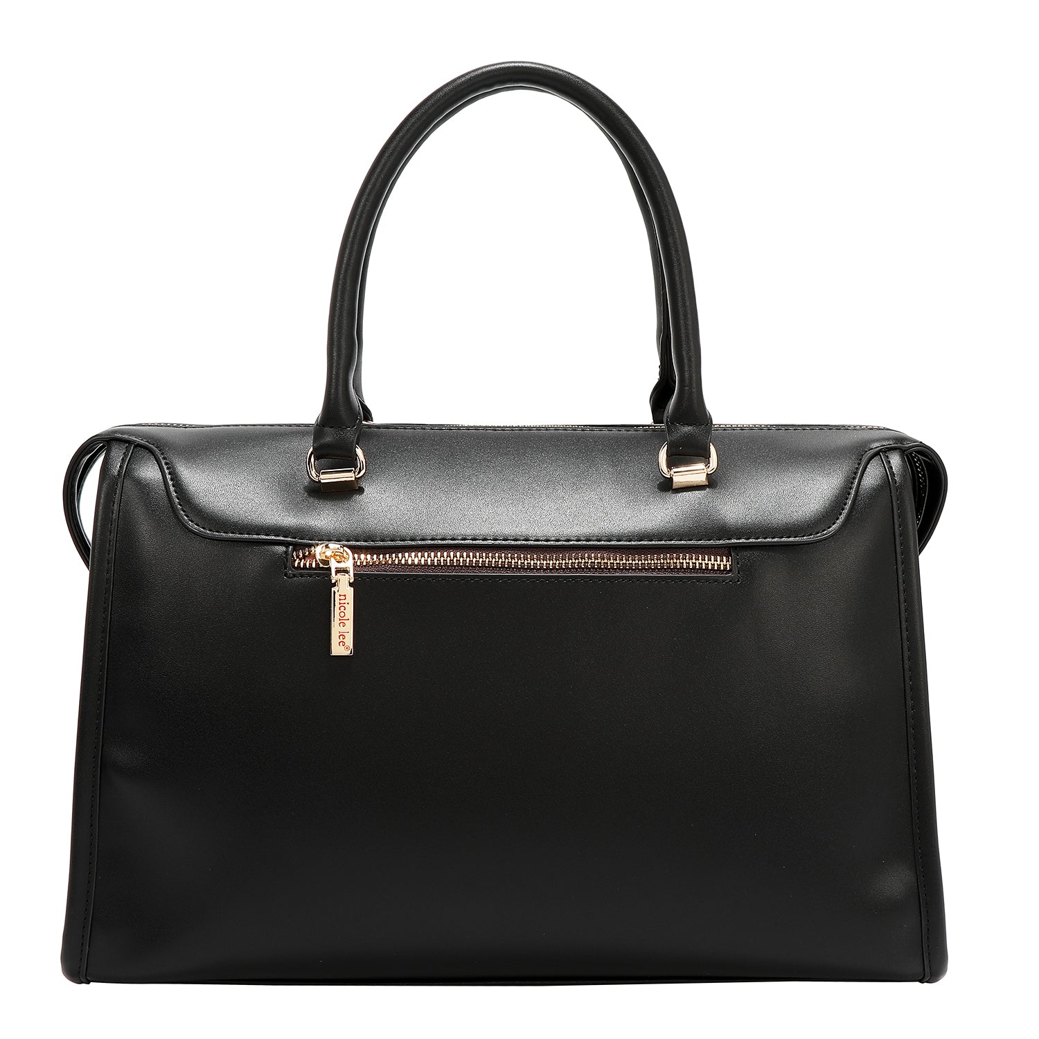 BOLSO BOSTON CON CORTE LÁSER GEOMÉTRICO (NEGRO)