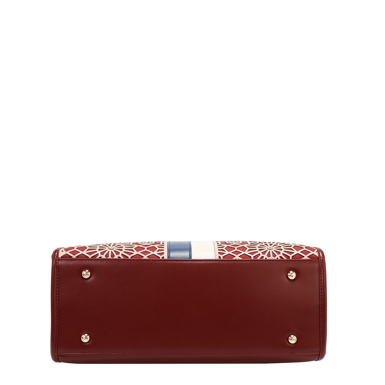 SAC BOSTON AVEC DÉCOUPE LASER GÉOMÉTRIQUE (VIN)