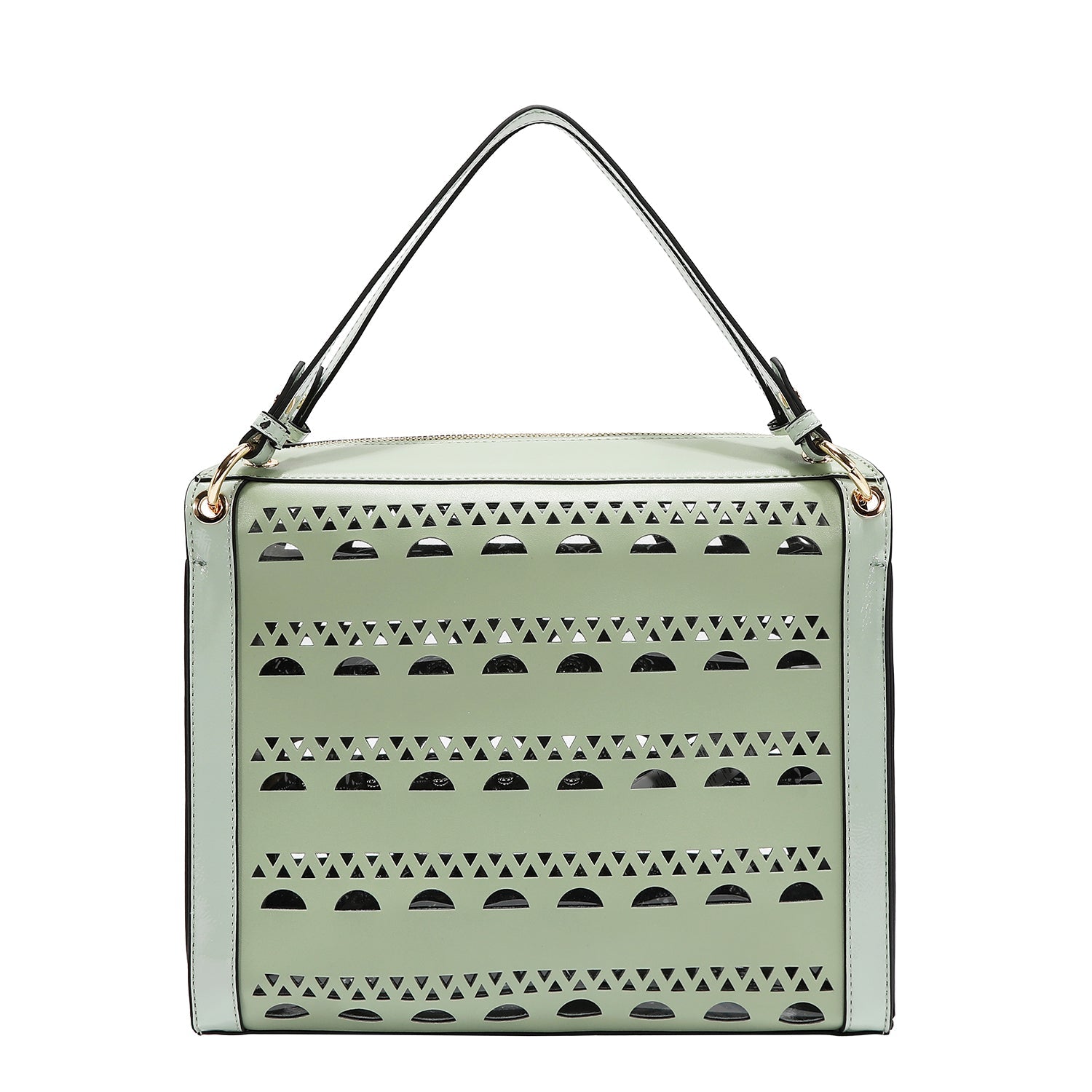 SAC À MAIN AVEC CLOUS ARGENTÉS (VERT)