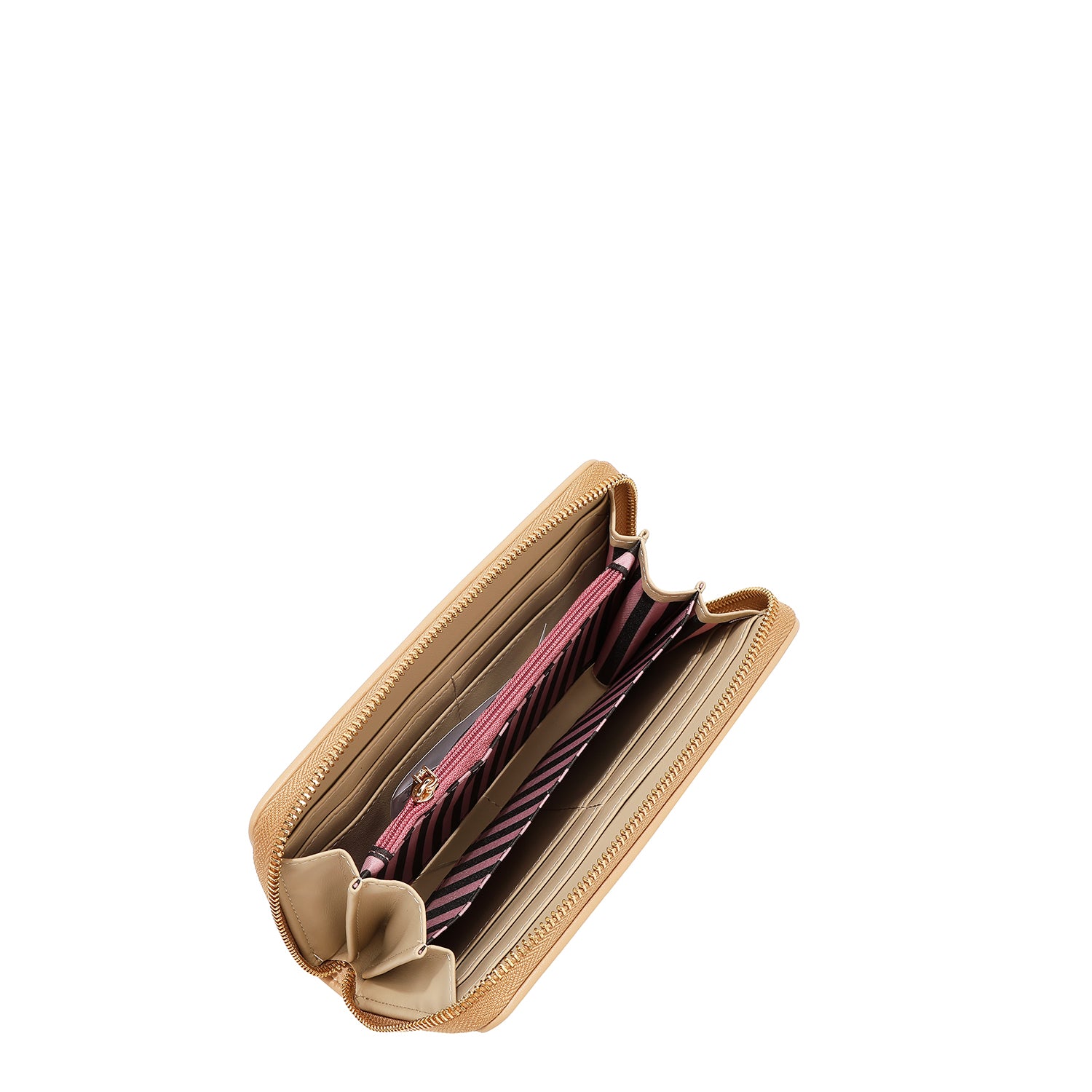 CARTERA CON RECORTE GEOMÉTRICO (BEIGE)