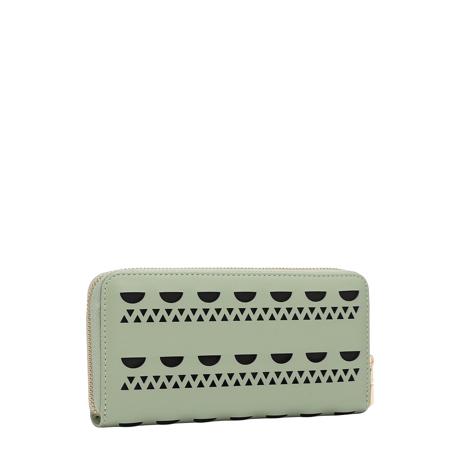 PORTEFEUILLE AVEC CLOUS ARGENTÉS (VERT)