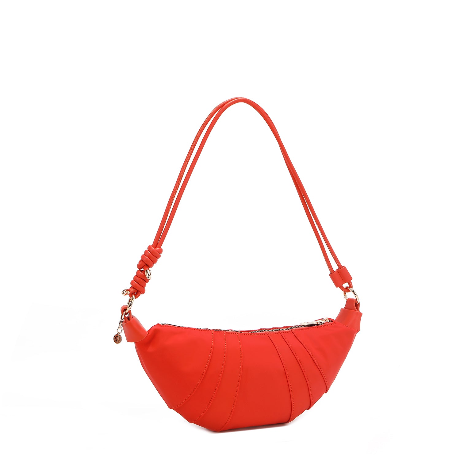 BOLSO CROISSANT CON PARCHES DE COLORES (Naranja)