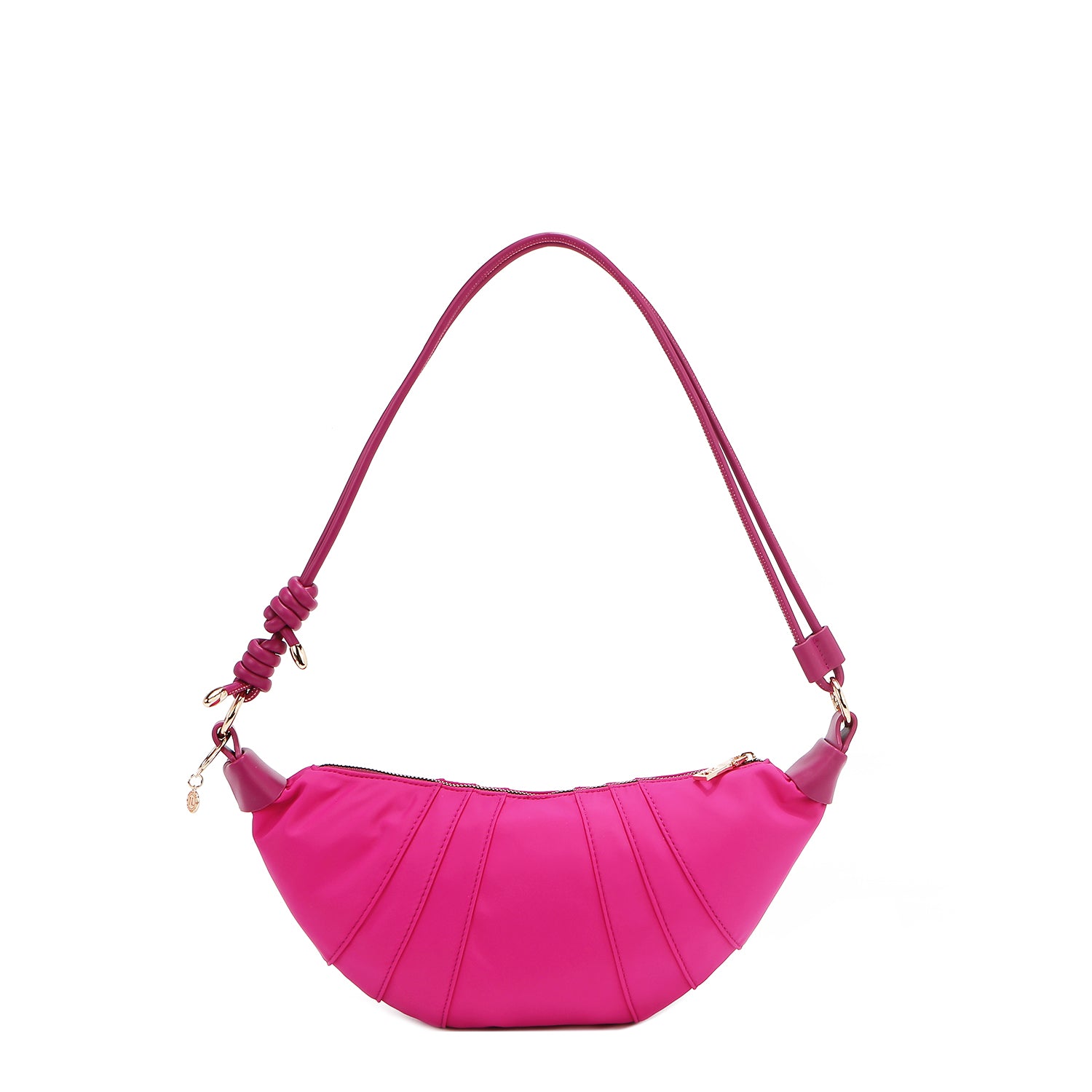 BOLSO CROISSANT CON PARCHES DE COLORES (VIOLETA)