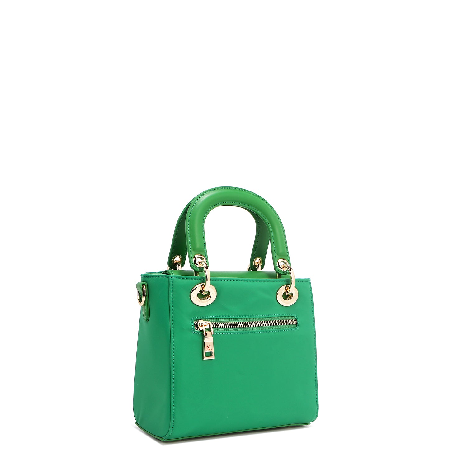 BOLSO DE MANO CON PARCHES DE COLORES (VERDE)