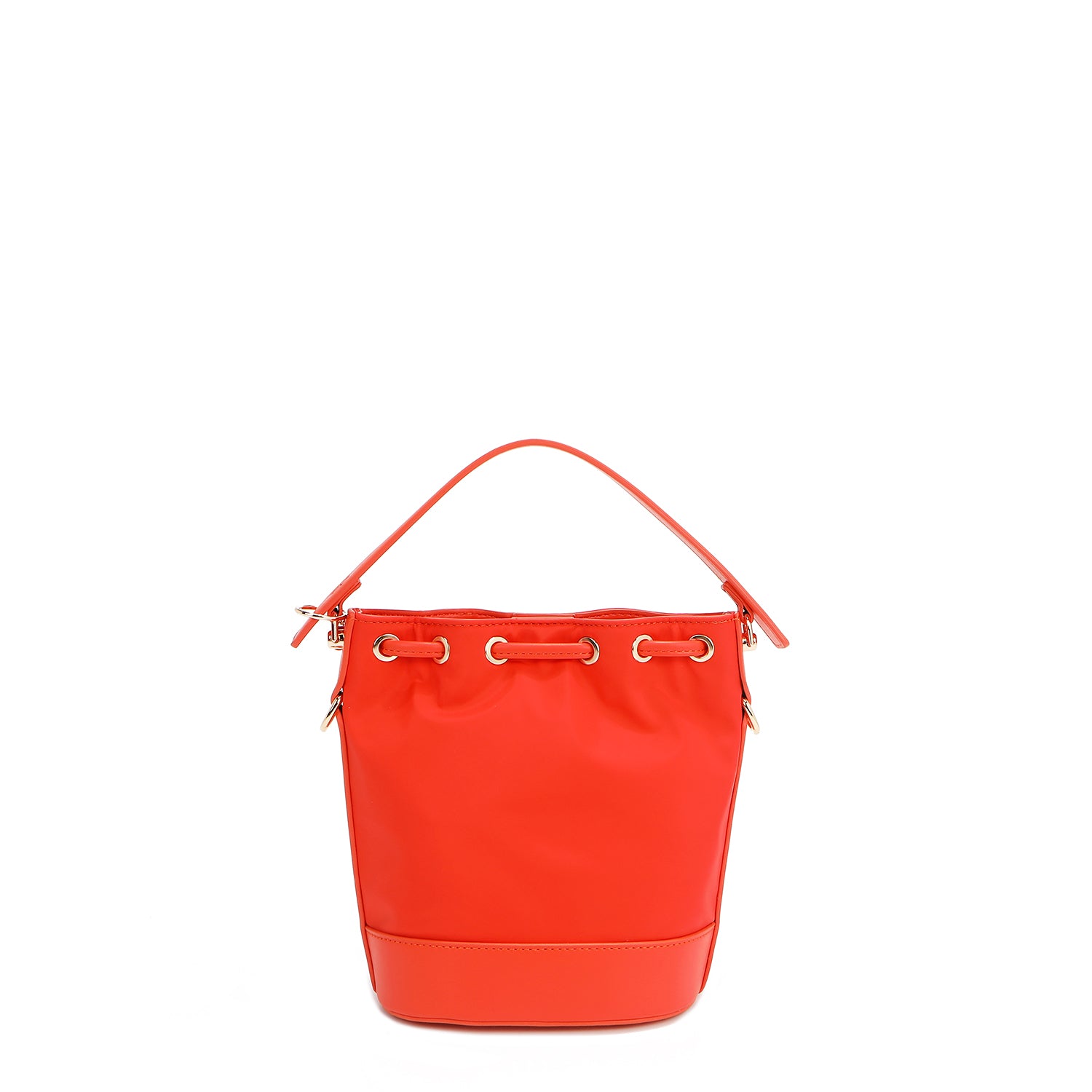 BOLSO CUBO CON PARCHES DE COLORES (Naranja)