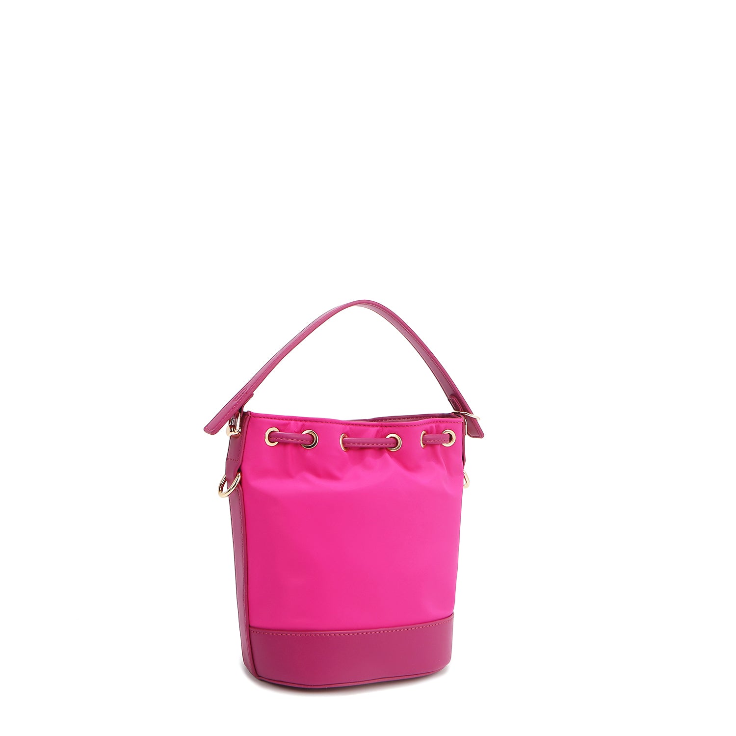 BOLSO CUBO CON PARCHES DE COLORES (VIOLETA)